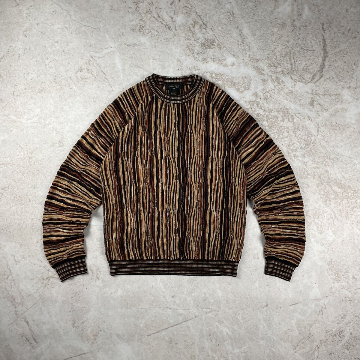 Protègè Coogi Style Y2k & Avant Garde Knit Sweater