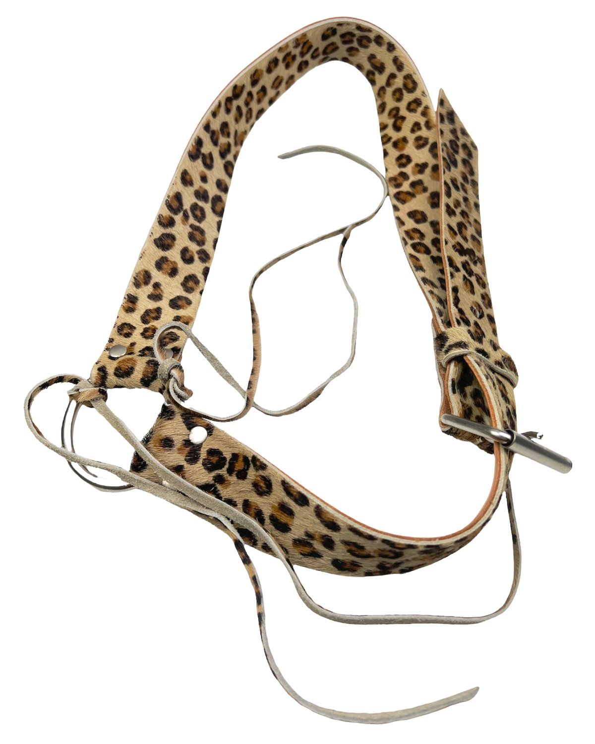 Junya Watanabe Junya Watanabe Leopard Fur Cowhide Bondage Belt | Grailed
