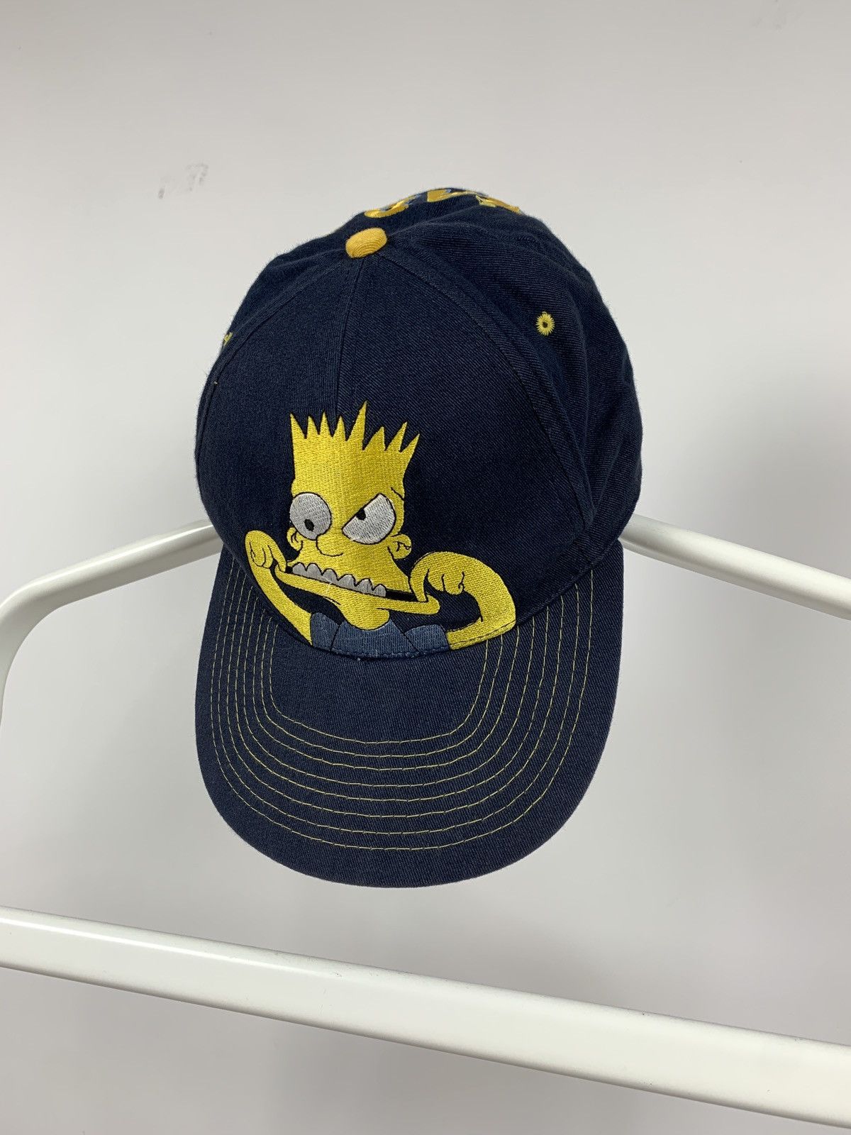The Simpsons 1998 Vintage Crazy Bart Simpsons Y2K Style Cap Hat Size ONE SIZE - 1 Thumbnail