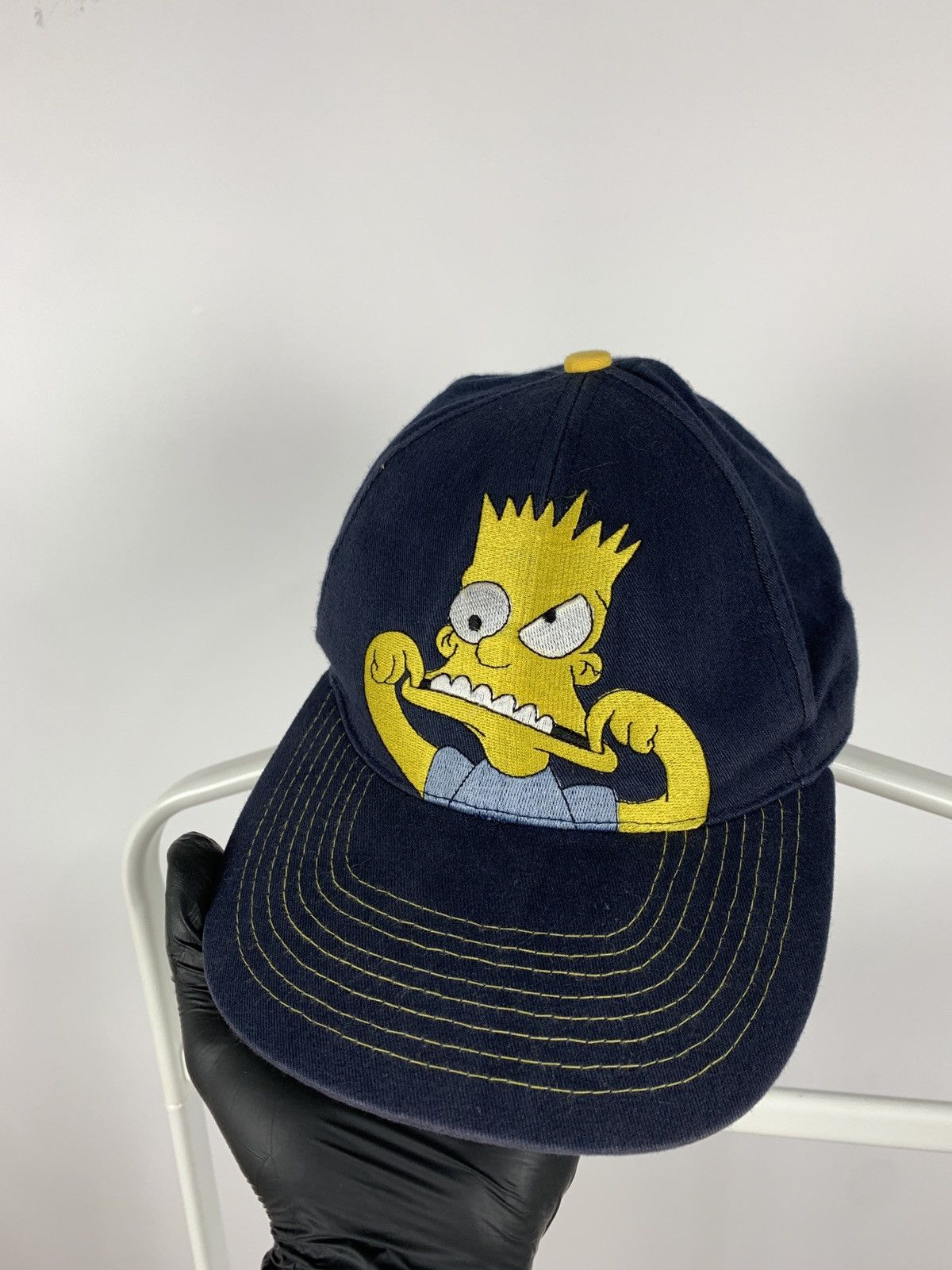The Simpsons 1998 Vintage Crazy Bart Simpsons Y2K Style Cap Hat Size ONE SIZE - 4 Thumbnail