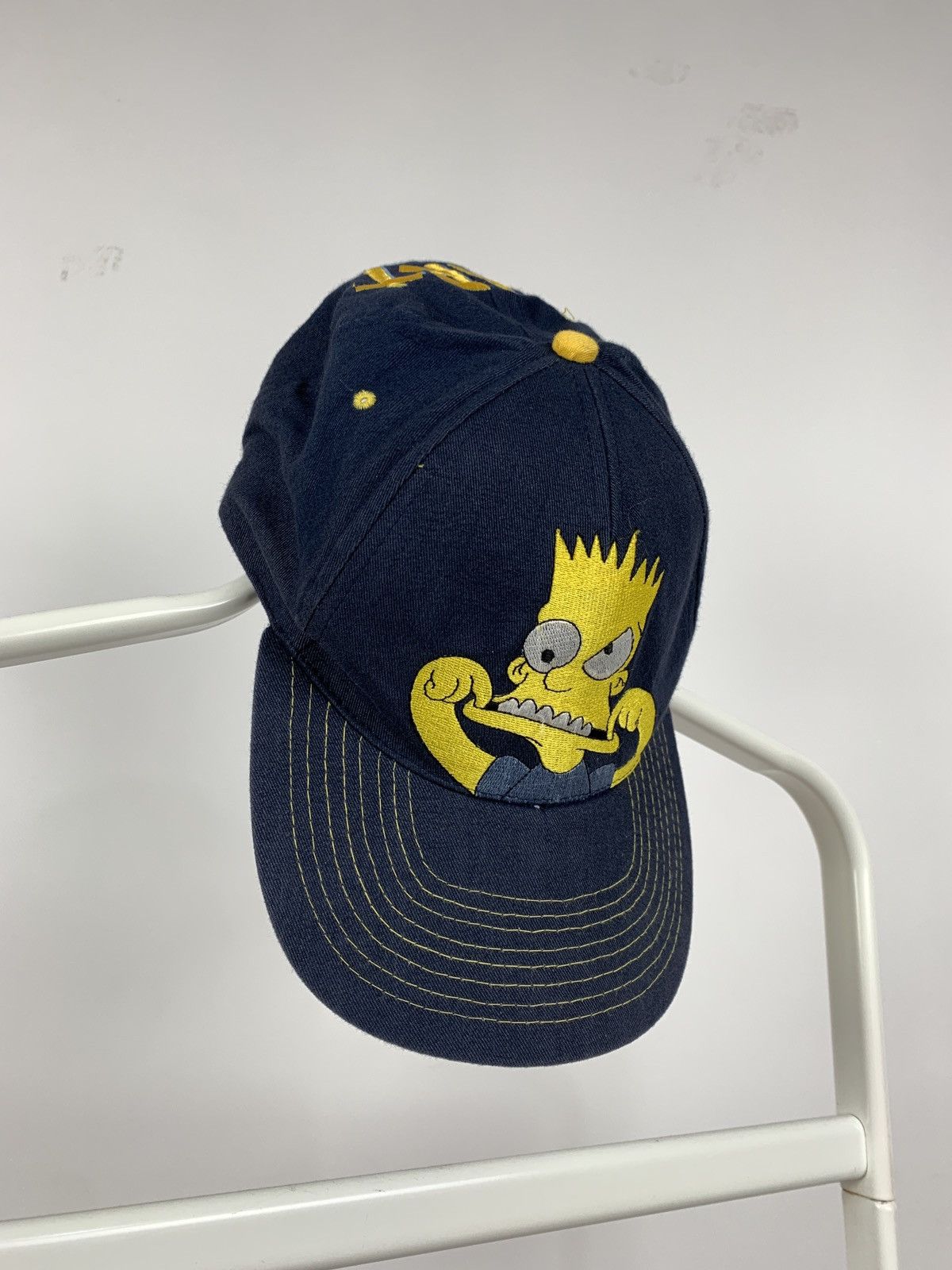 The Simpsons 1998 Vintage Crazy Bart Simpsons Y2K Style Cap Hat Size ONE SIZE - 3 Thumbnail