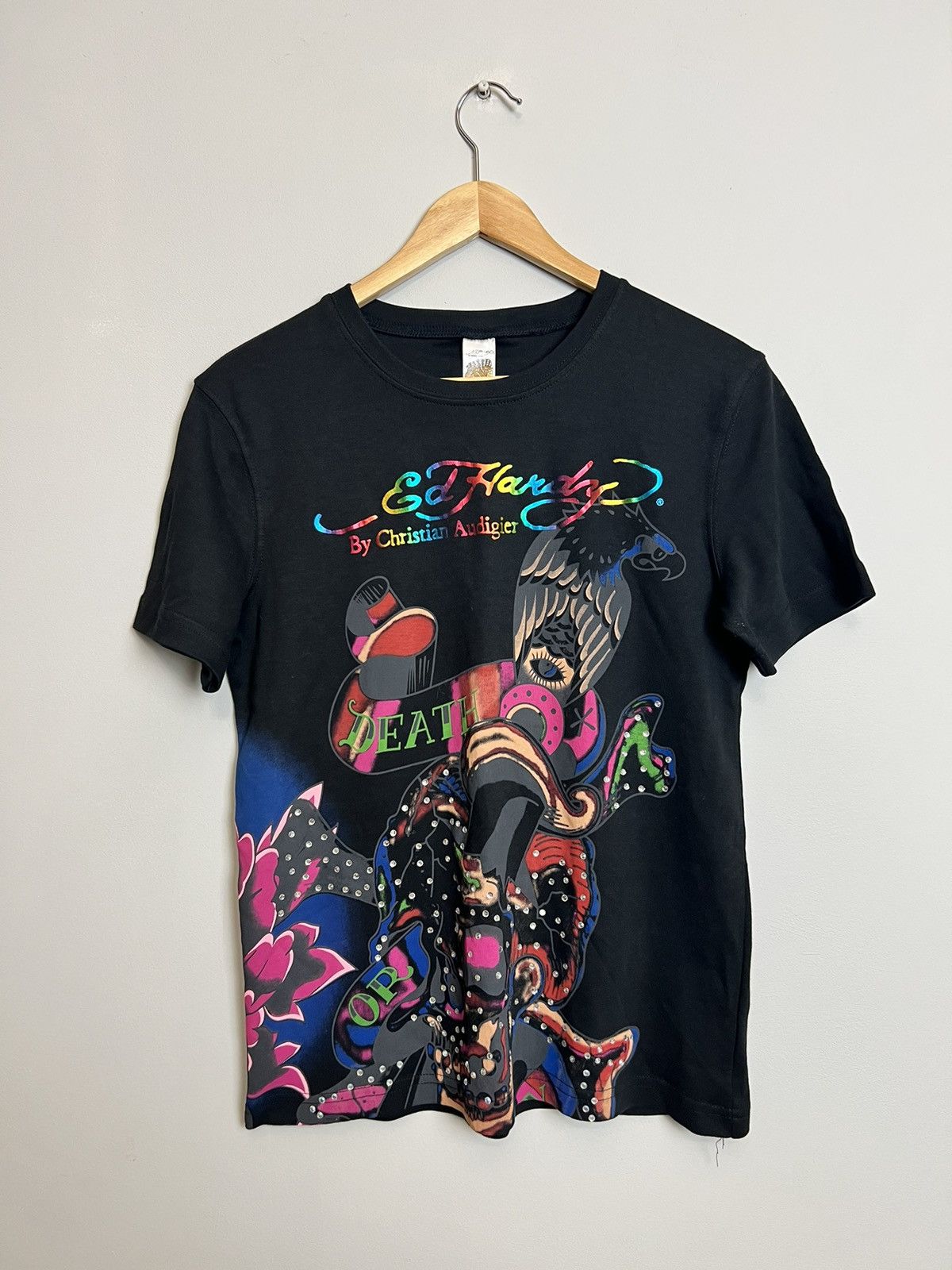 Christian Audigier Y2K Ed Hardy By Christian Audigier T Shirt Skull All Printed Size US S / EU 44-46 / 1 - 1 Thumbnail