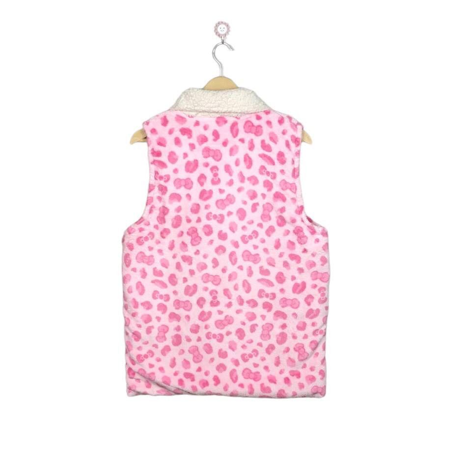 Anime Hello Kitty Vintage Y2K Faux Fur Wool Leopards Print Vest Size US M / EU 48-50 / 2 - 2 Thumbnail