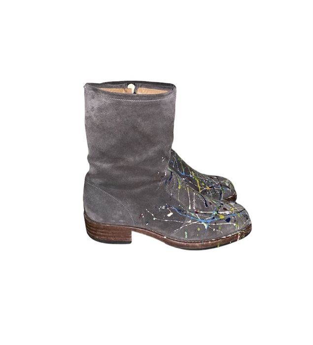 Margiela paint splatter boots sale