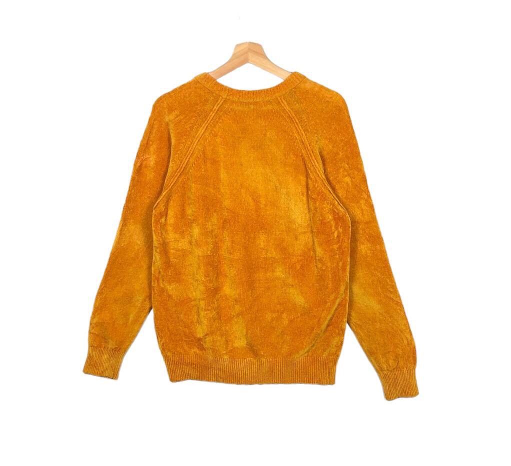 Designer × Kenzo Kenzo Golf Vintage 90s Wool Velvet Gold Sweater Sweatshirt Size US M / EU 48-50 / 2 - 2 Thumbnail