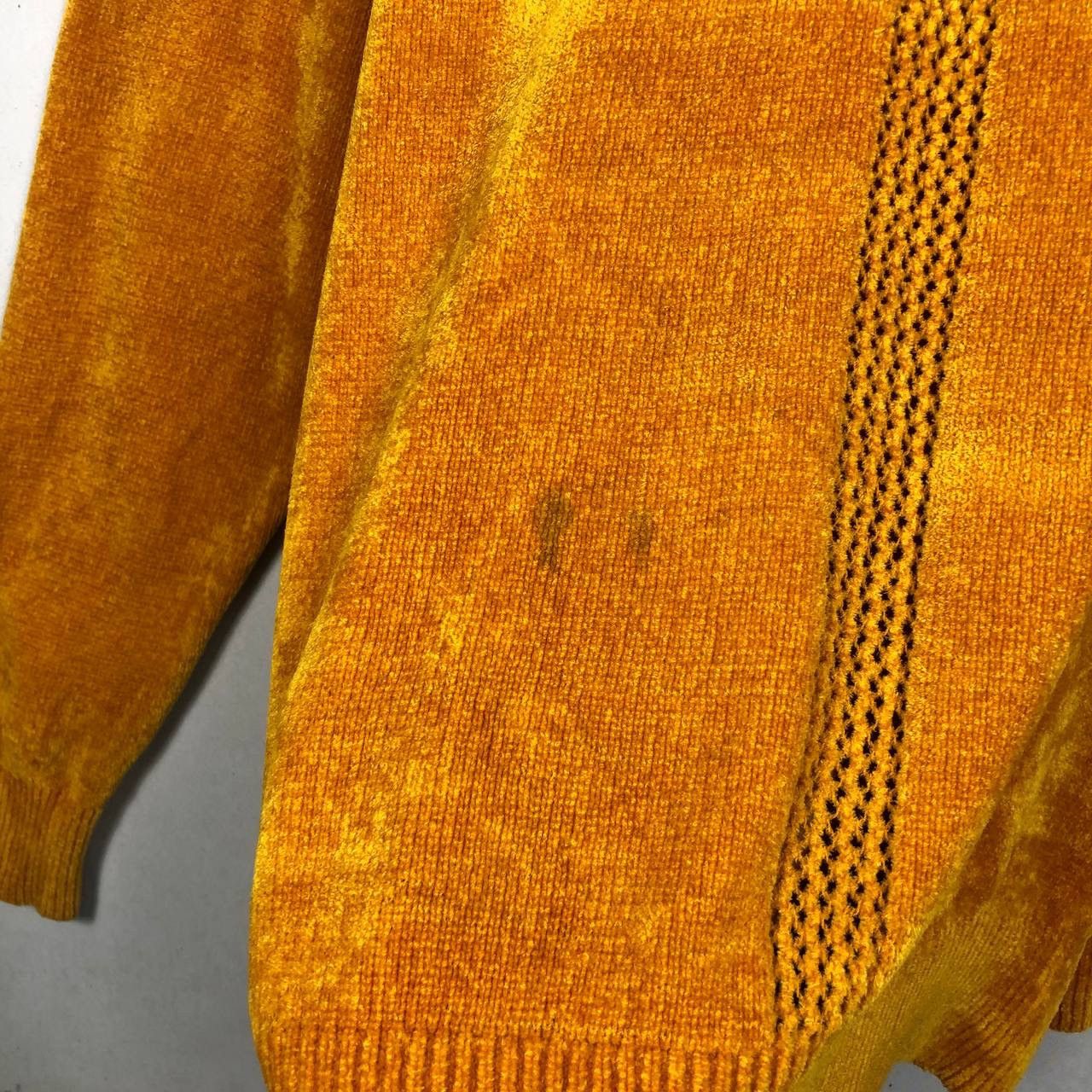 Designer × Kenzo Kenzo Golf Vintage 90s Wool Velvet Gold Sweater Sweatshirt Size US M / EU 48-50 / 2 - 10 Thumbnail