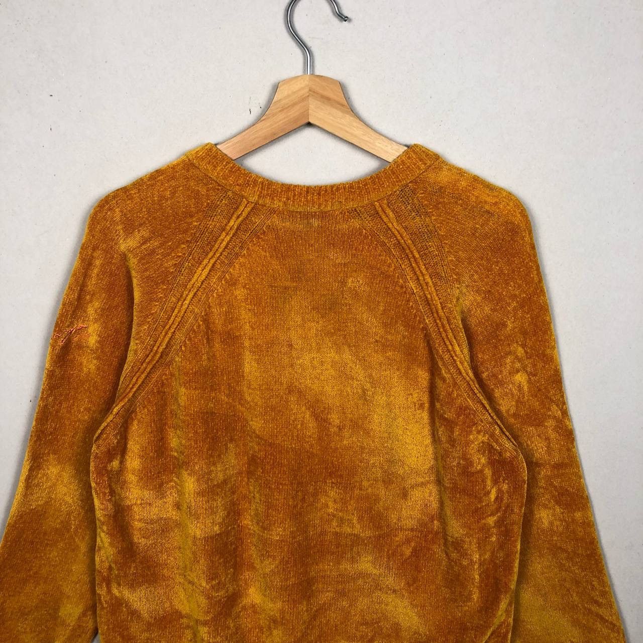 Designer × Kenzo Kenzo Golf Vintage 90s Wool Velvet Gold Sweater Sweatshirt Size US M / EU 48-50 / 2 - 4 Thumbnail
