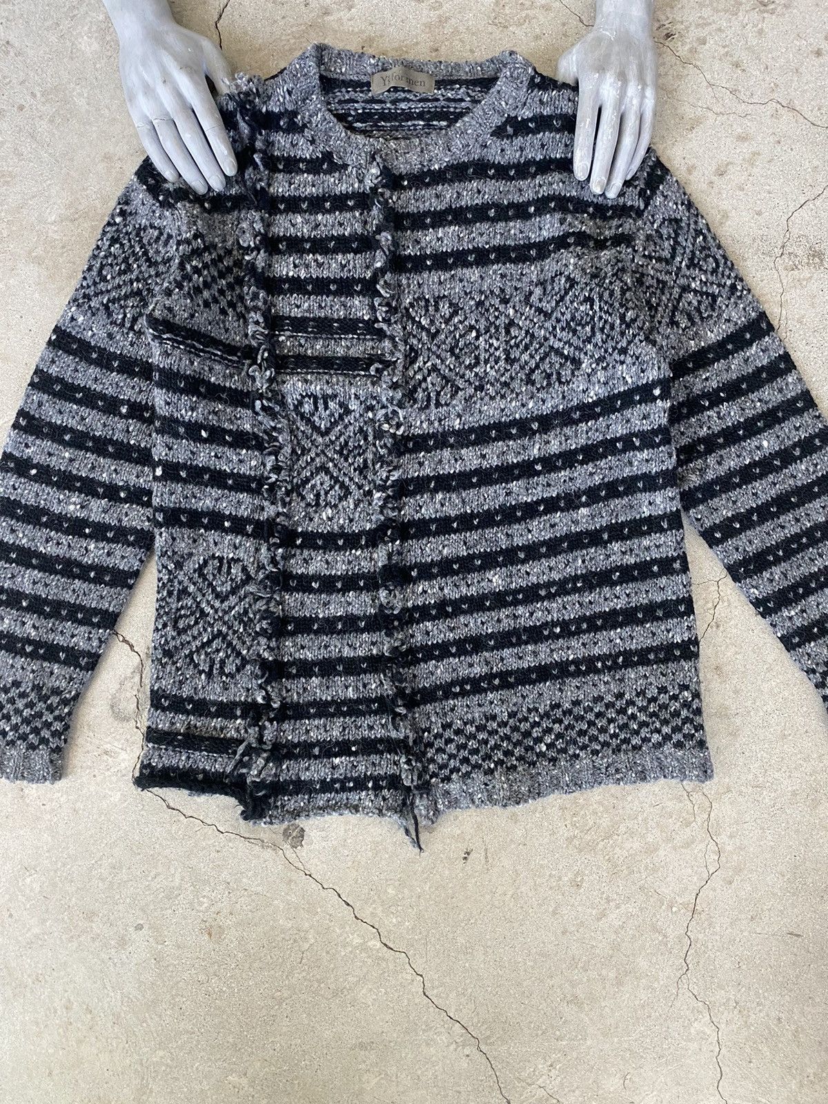 ARCHIVE YOHJI YAMAMOTO YS FOR MEN RECONSTRUCTED WOOL SWEATER - www