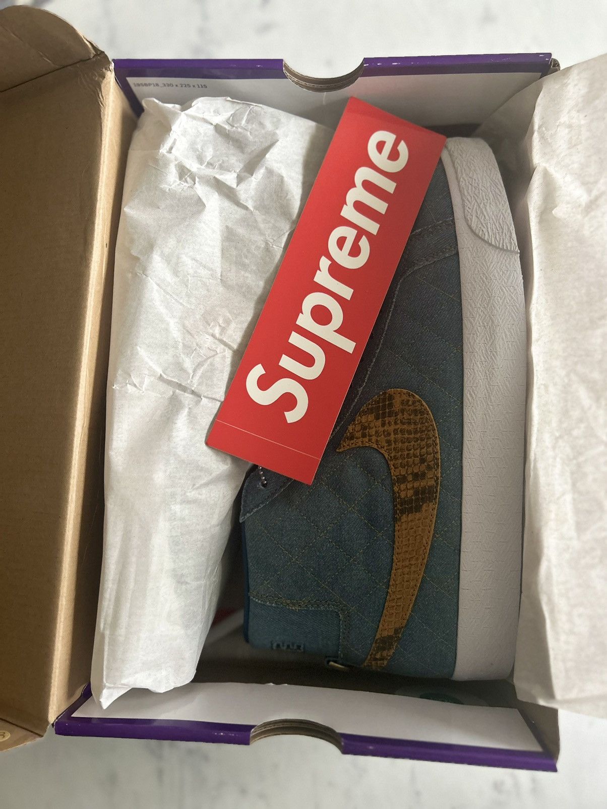 Nike × Supreme Nike x Supreme Denim Sb Blazer Size US 11 / EU 44 - 1 Thumbnail