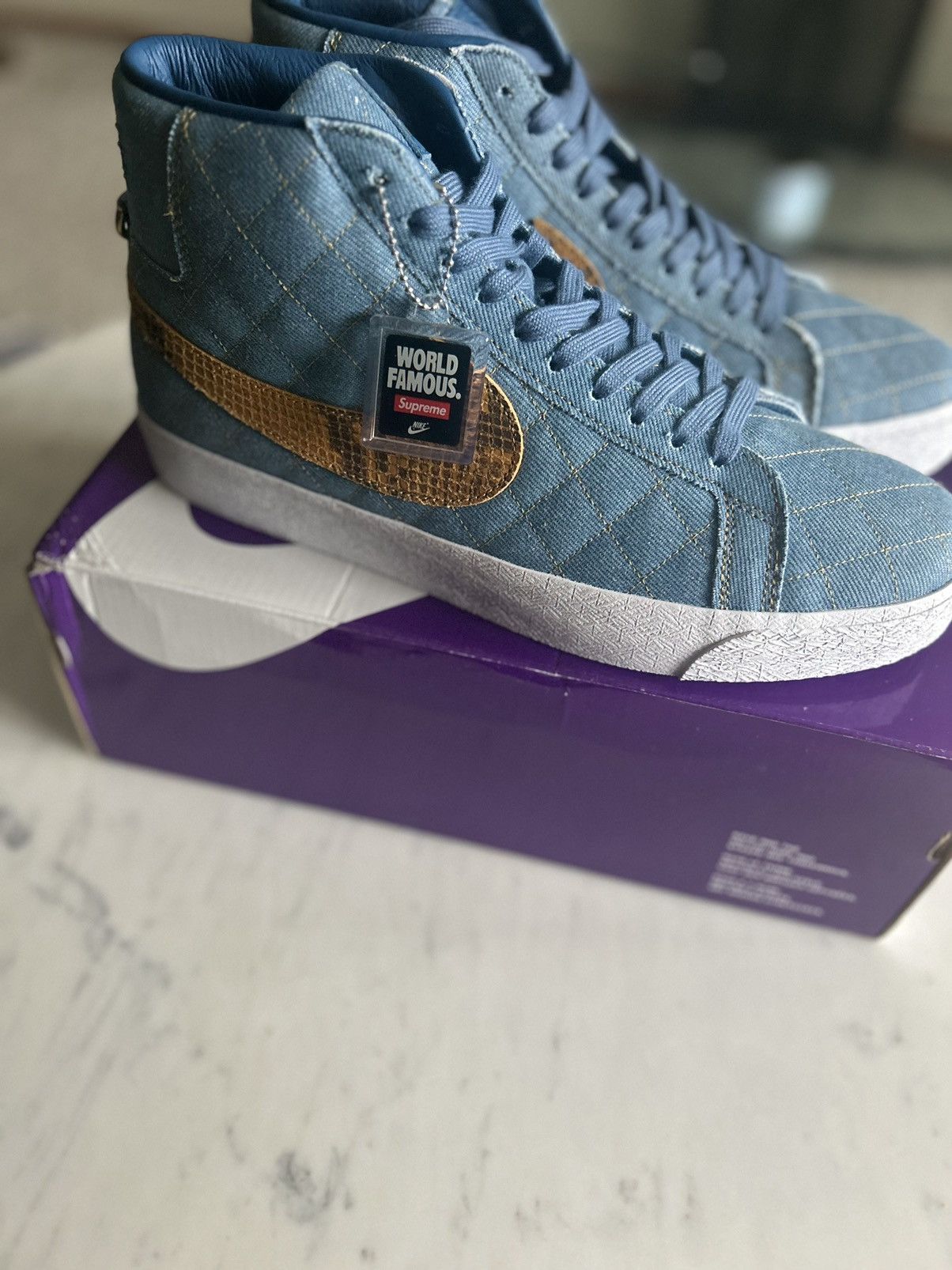 Nike × Supreme Nike x Supreme Denim Sb Blazer Size US 11 / EU 44 - 3 Thumbnail