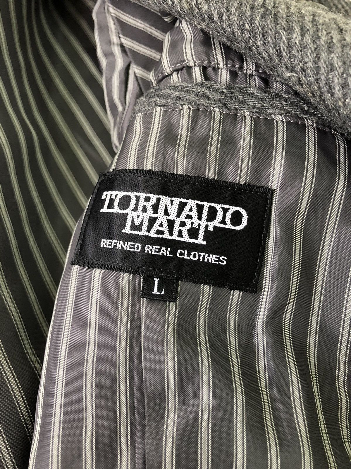 Tornado Mart 🔥J-Rock🔥 00's Tornado Mart Japan herringbone wool jacket Size US M / EU 48-50 / 2 - 12 Thumbnail