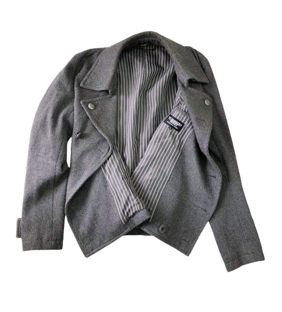 Tornado Mart 🔥J-Rock🔥 00's Tornado Mart Japan herringbone wool jacket Size US M / EU 48-50 / 2 - 8 Thumbnail