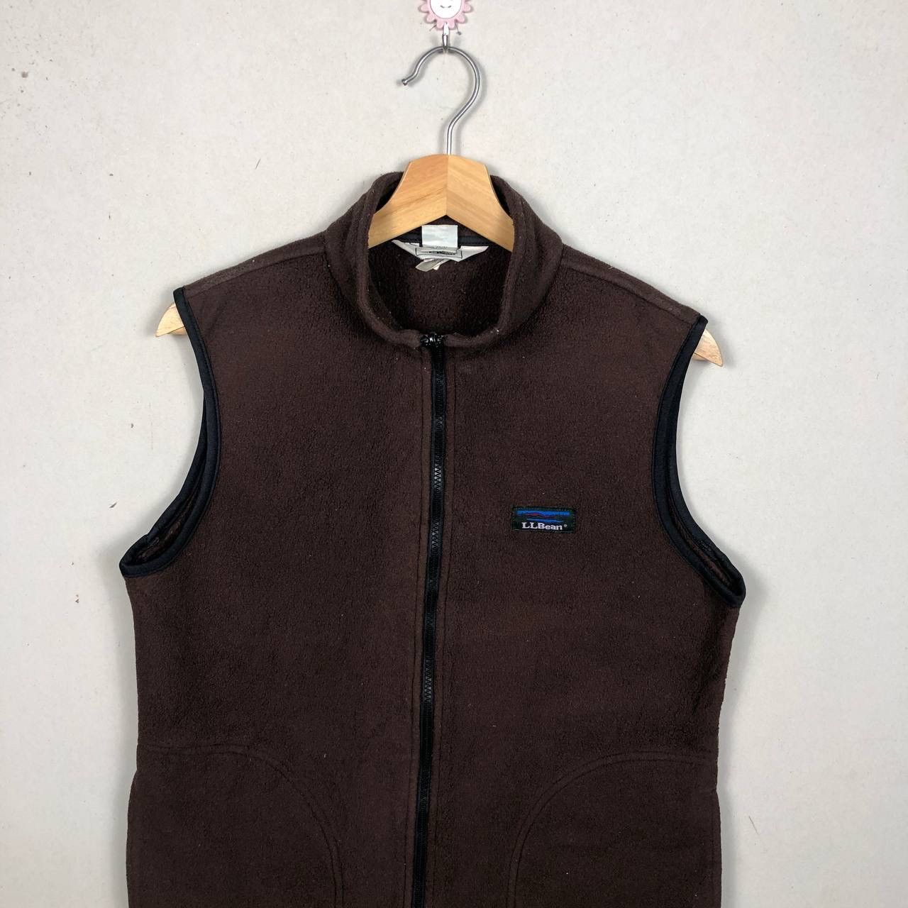 L.L. Bean × Vintage L.L. Bean Vintage 90s Fleece Brown Vest Outdoor Style Size US L / EU 52-54 / 3 - 3 Thumbnail