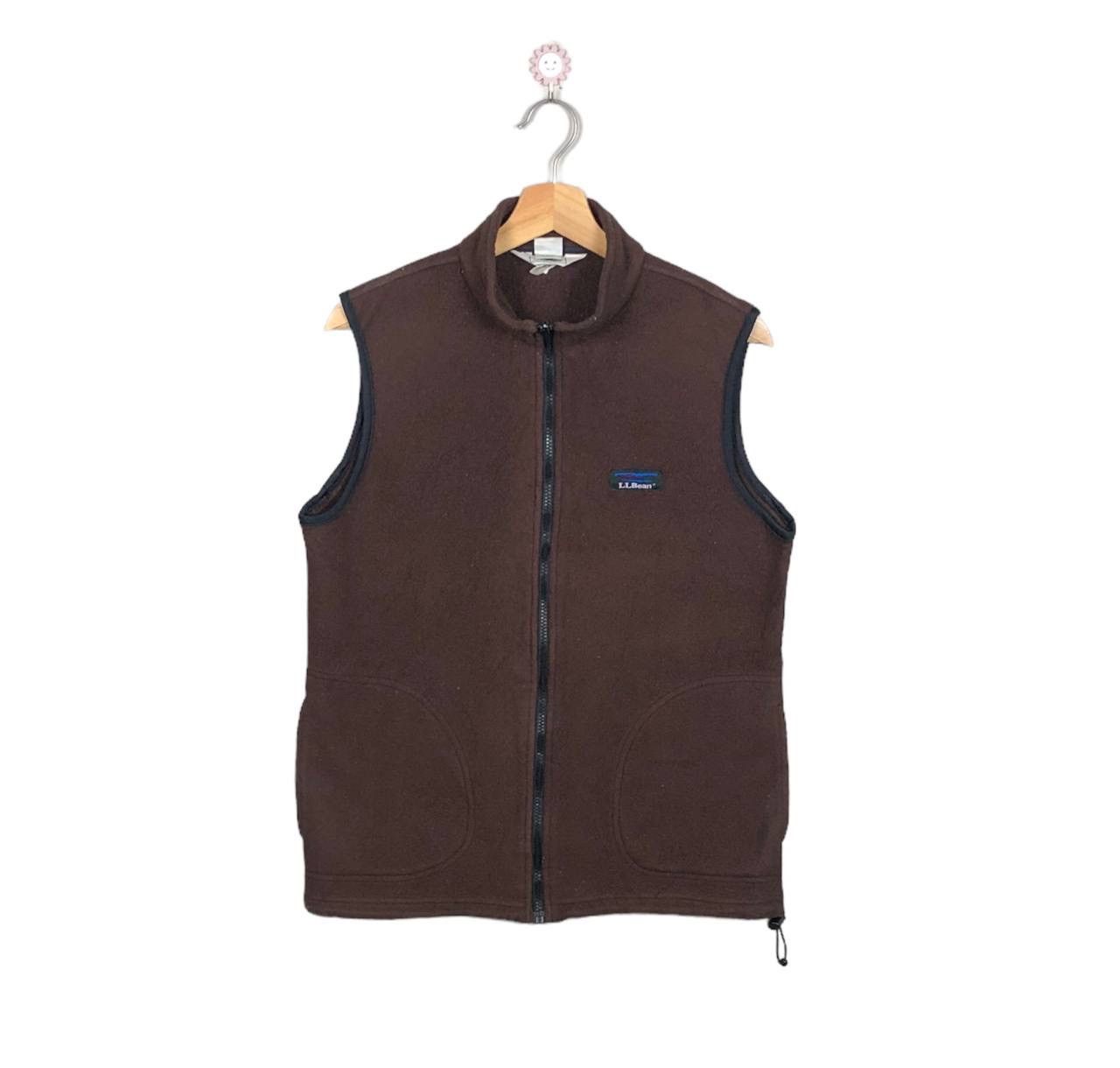 L.L. Bean × Vintage L.L. Bean Vintage 90s Fleece Brown Vest Outdoor Style Size US L / EU 52-54 / 3 - 1 Thumbnail