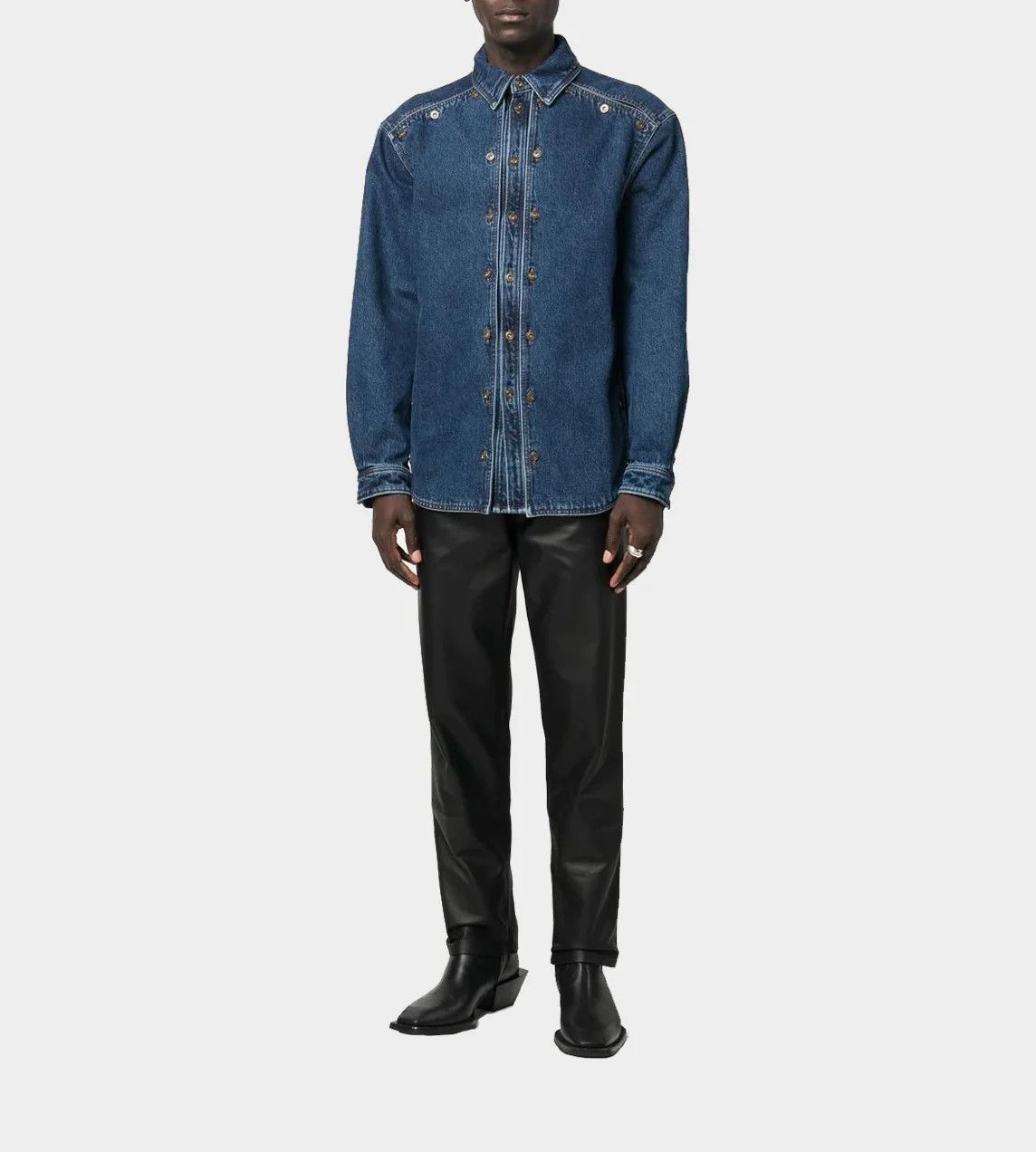 Y/Project Button Panel Denim Shirt Size US S / EU 44-46 / 1 - 9 Thumbnail