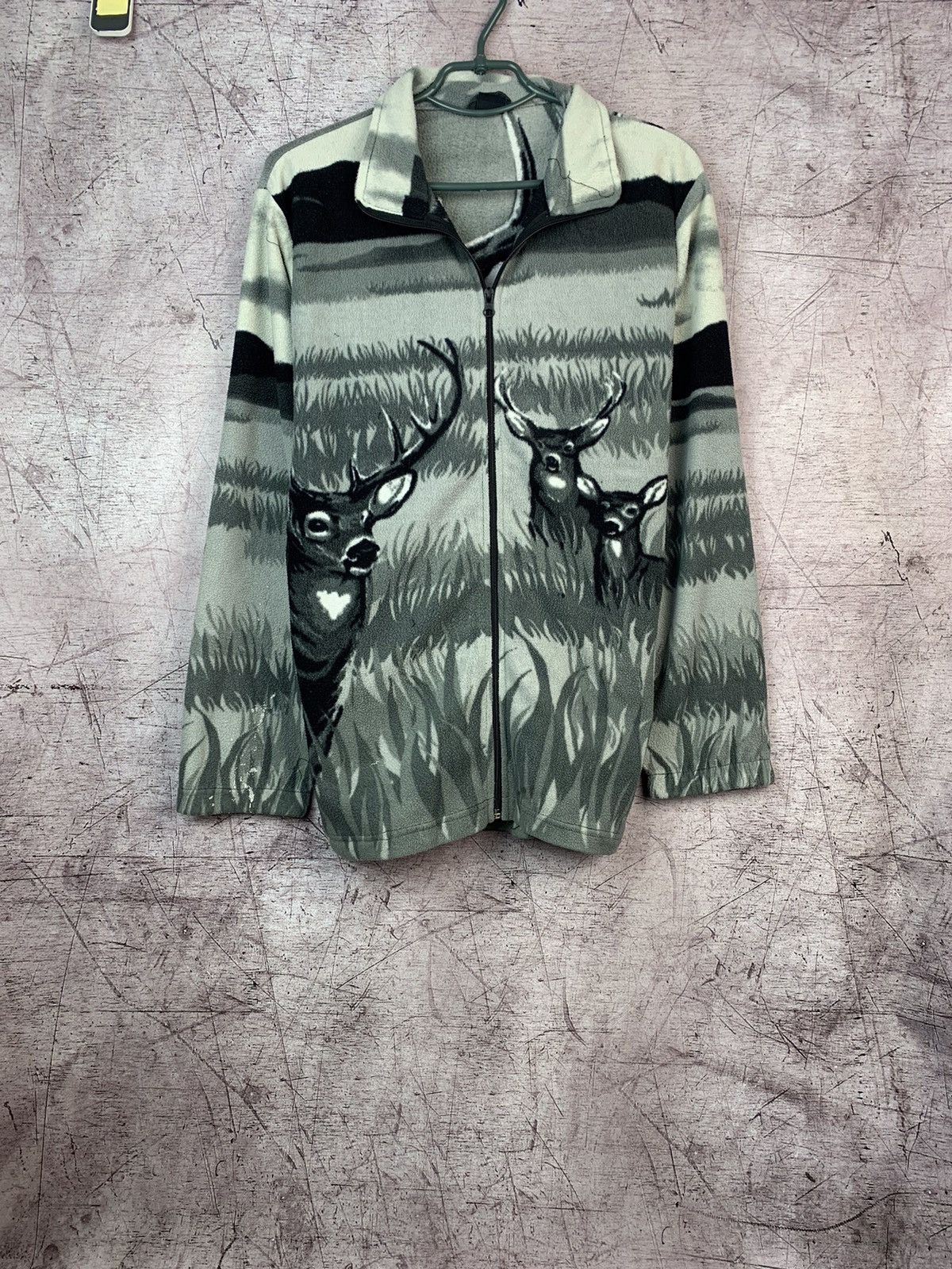 Vintage Vintage Animal Deer Printed Fleece Jacket Size US M / EU 48-50 / 2 - 1 Thumbnail
