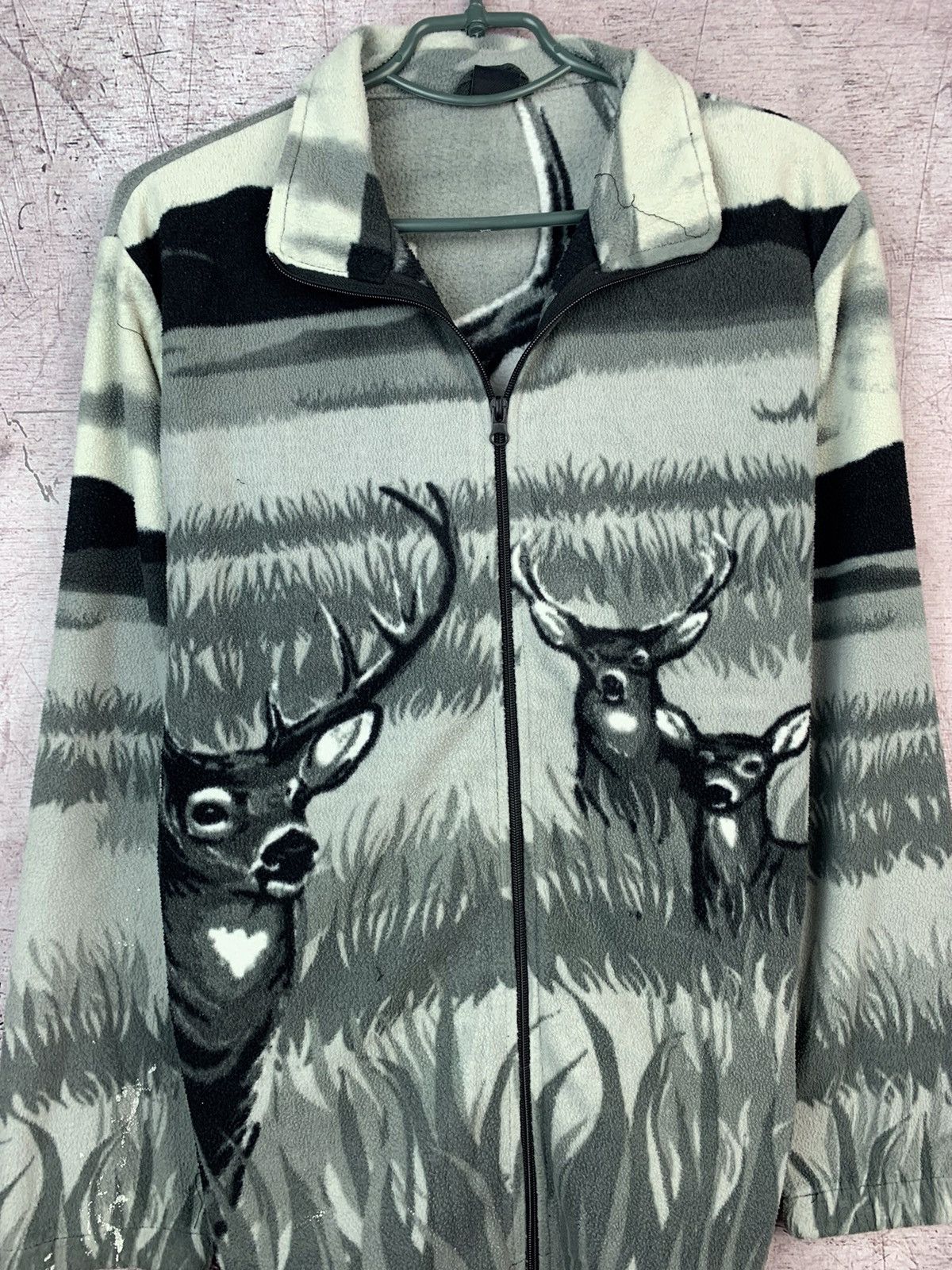 Vintage Vintage Animal Deer Printed Fleece Jacket Size US M / EU 48-50 / 2 - 7 Thumbnail