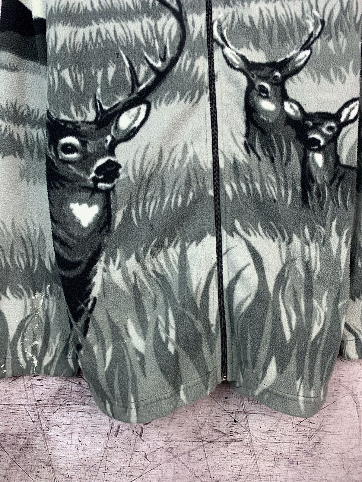Vintage Vintage Animal Deer Printed Fleece Jacket Size US M / EU 48-50 / 2 - 6 Thumbnail