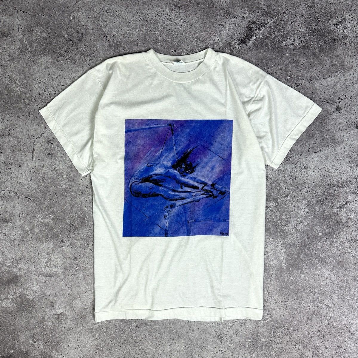 Vintage Vintage 90s rare Gymnastic Gymnast graphic art tee single Size US XL / EU 56 / 4 - 1 Thumbnail
