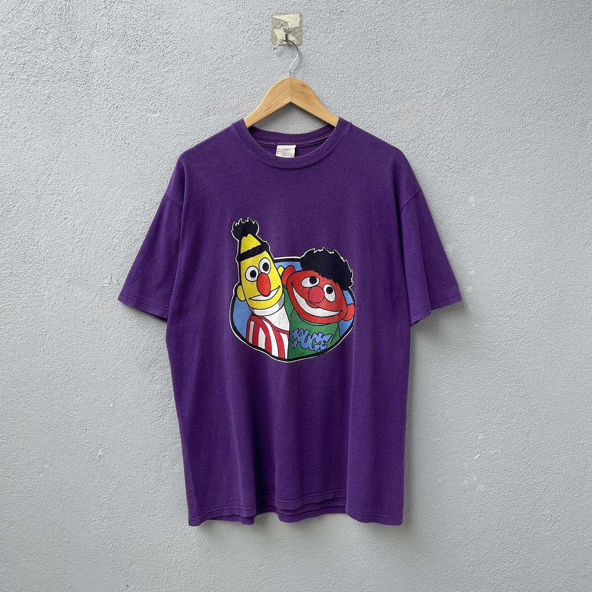 image of Skategang x Vintage Gouge Skateboard Sesame Street Tee Shirt in Purple, Men's (Size XL)