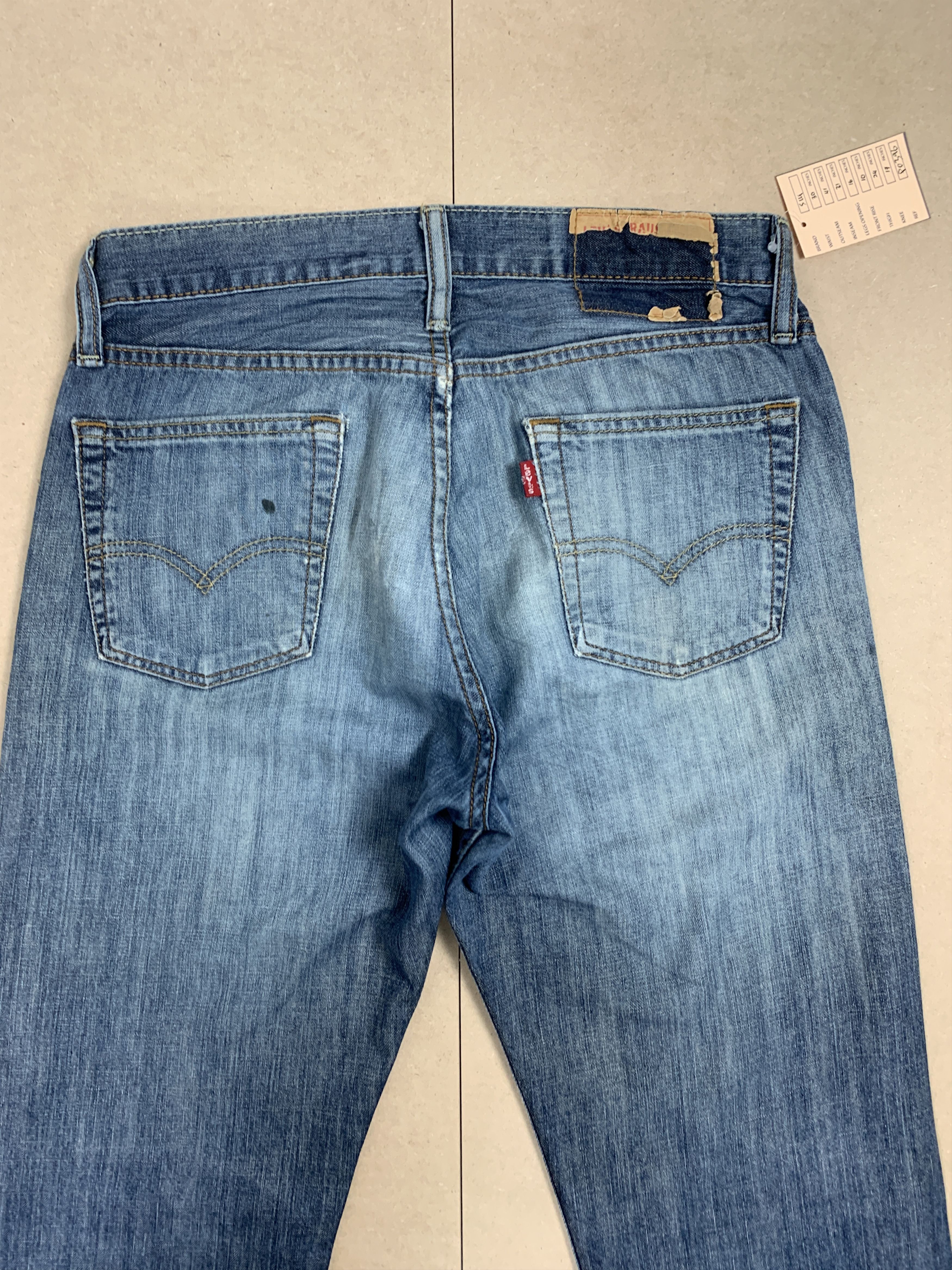 Levi's Vintage Levis 514 Straight Cut Distressed Faded Blue Jeans Size US 30 / EU 46 - 8 Thumbnail