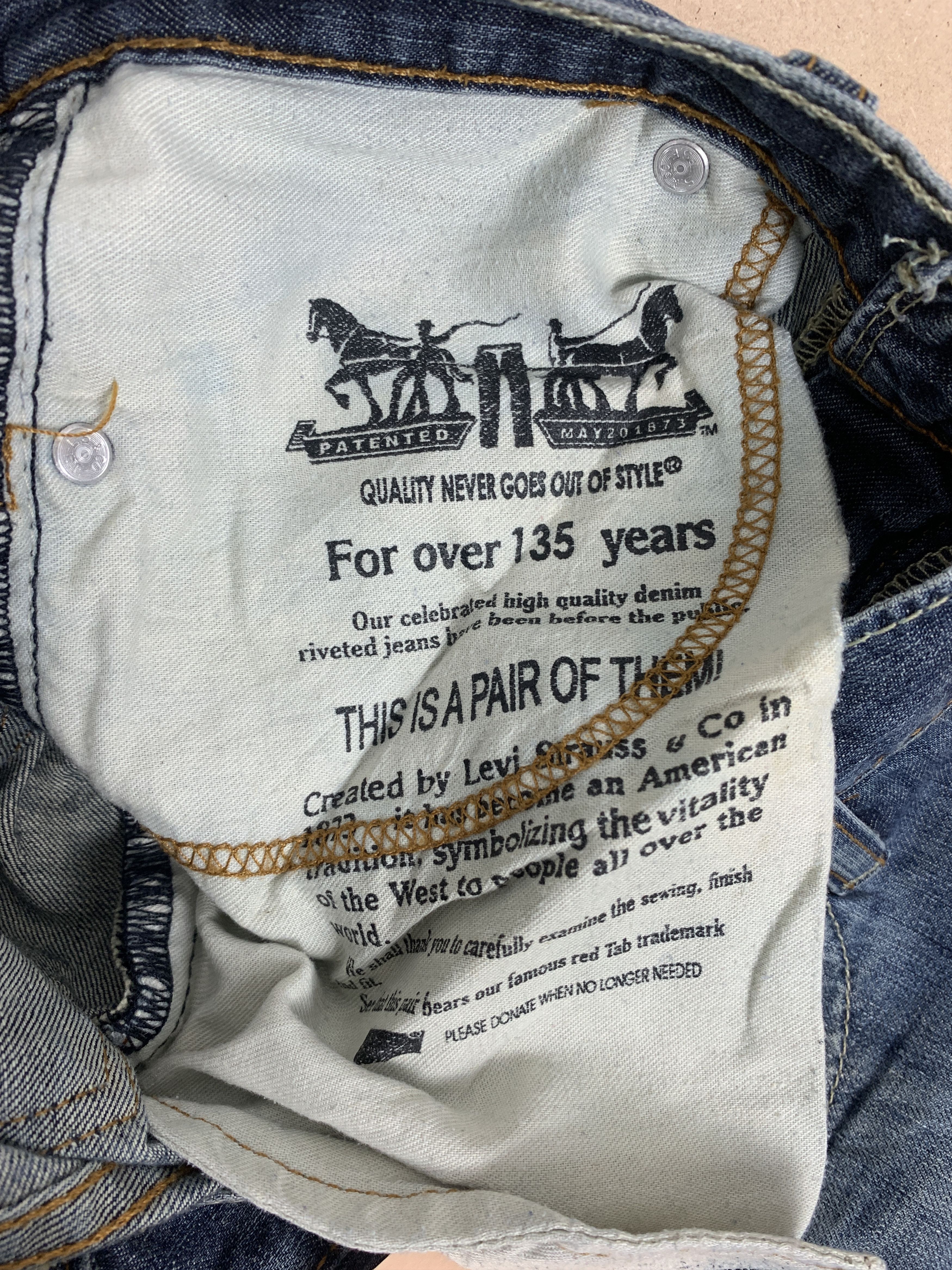 Levi's Vintage Levis 514 Straight Cut Distressed Faded Blue Jeans Size US 30 / EU 46 - 11 Thumbnail