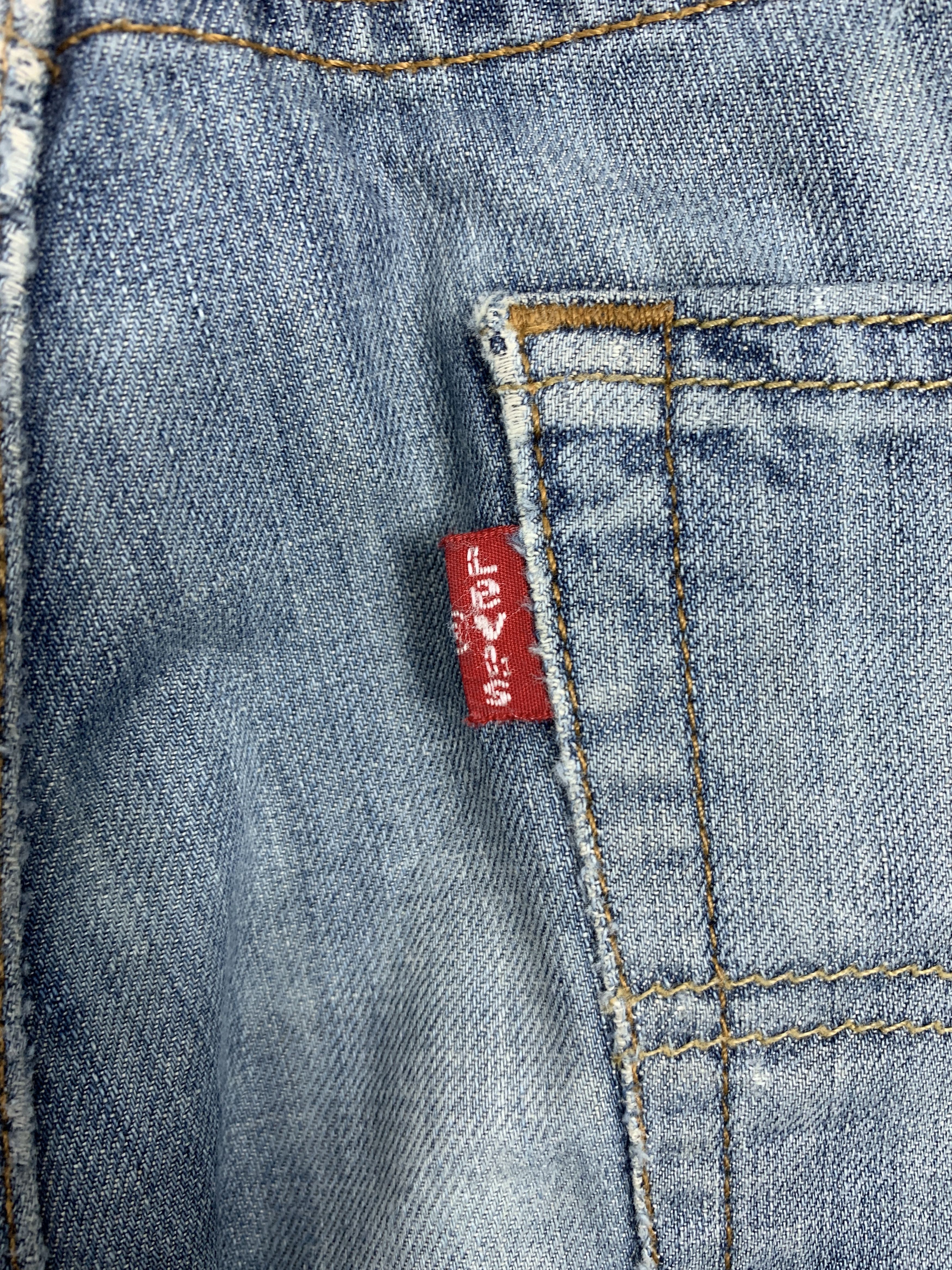 Levi's Vintage Levis 514 Straight Cut Distressed Faded Blue Jeans Size US 30 / EU 46 - 10 Thumbnail