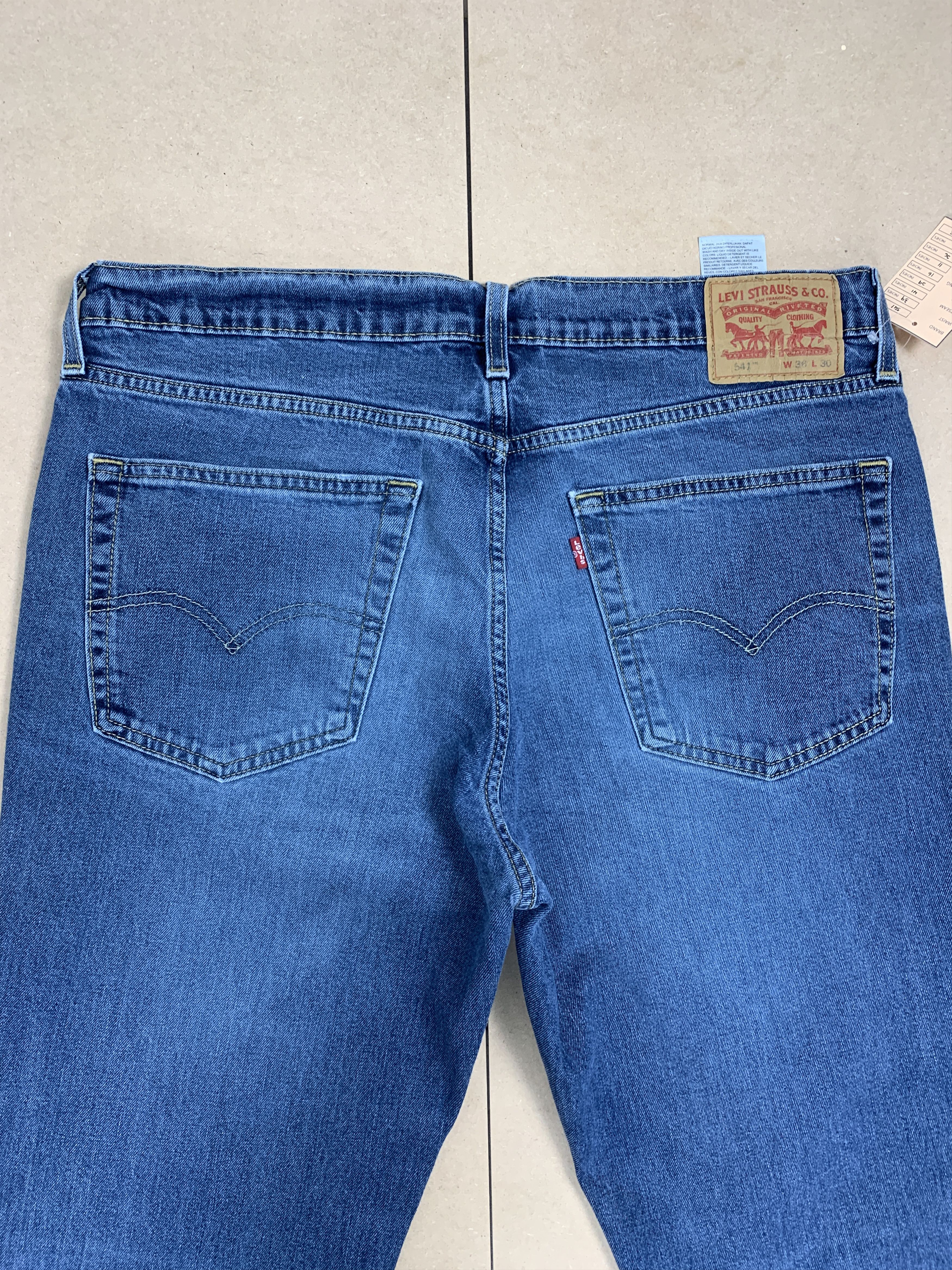 Levi's × Vintage Vintage Levis 541 Straight Cut Faded Blue Jeans Size US 39 - 6 Thumbnail
