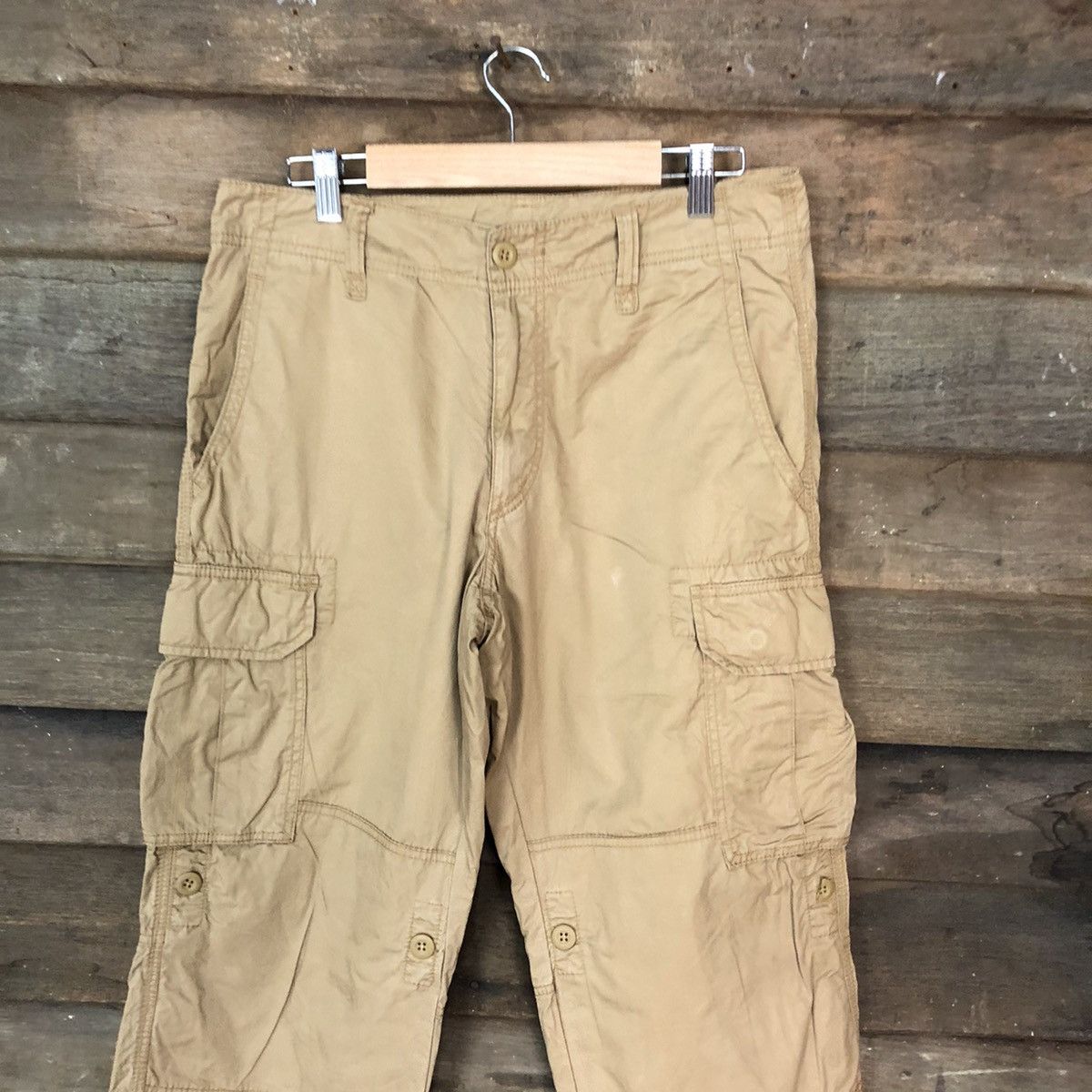 Japanese Brand × Uniqlo Uniqlo Brown multi pocket tactical Cargo Pants #4480 Size US 29 - 2 Thumbnail