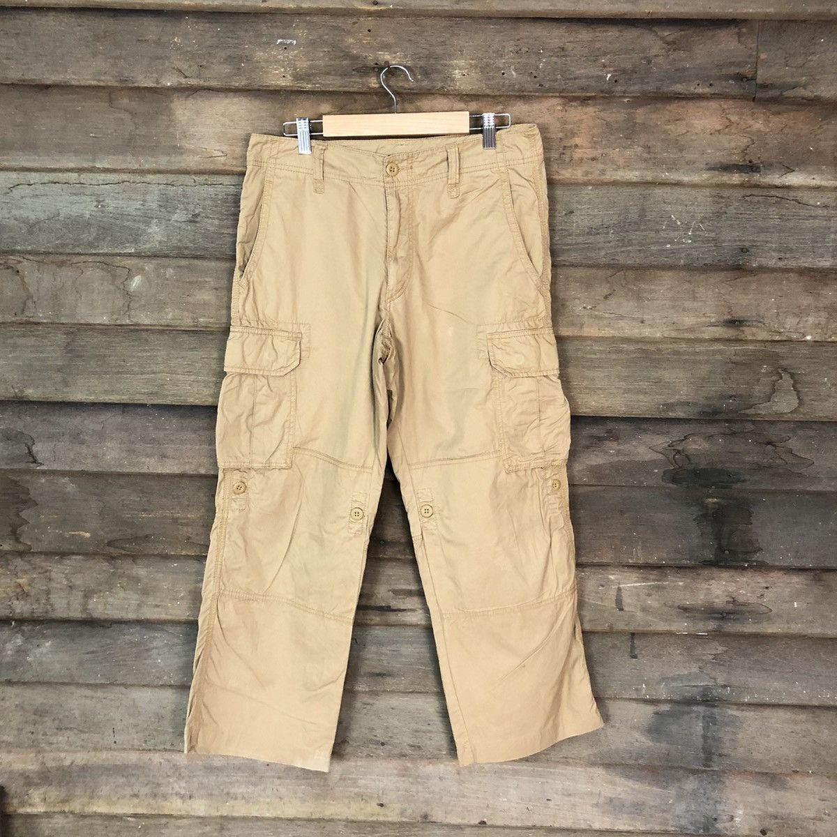 Japanese Brand × Uniqlo Uniqlo Brown multi pocket tactical Cargo Pants #4480 Size US 29 - 1 Thumbnail