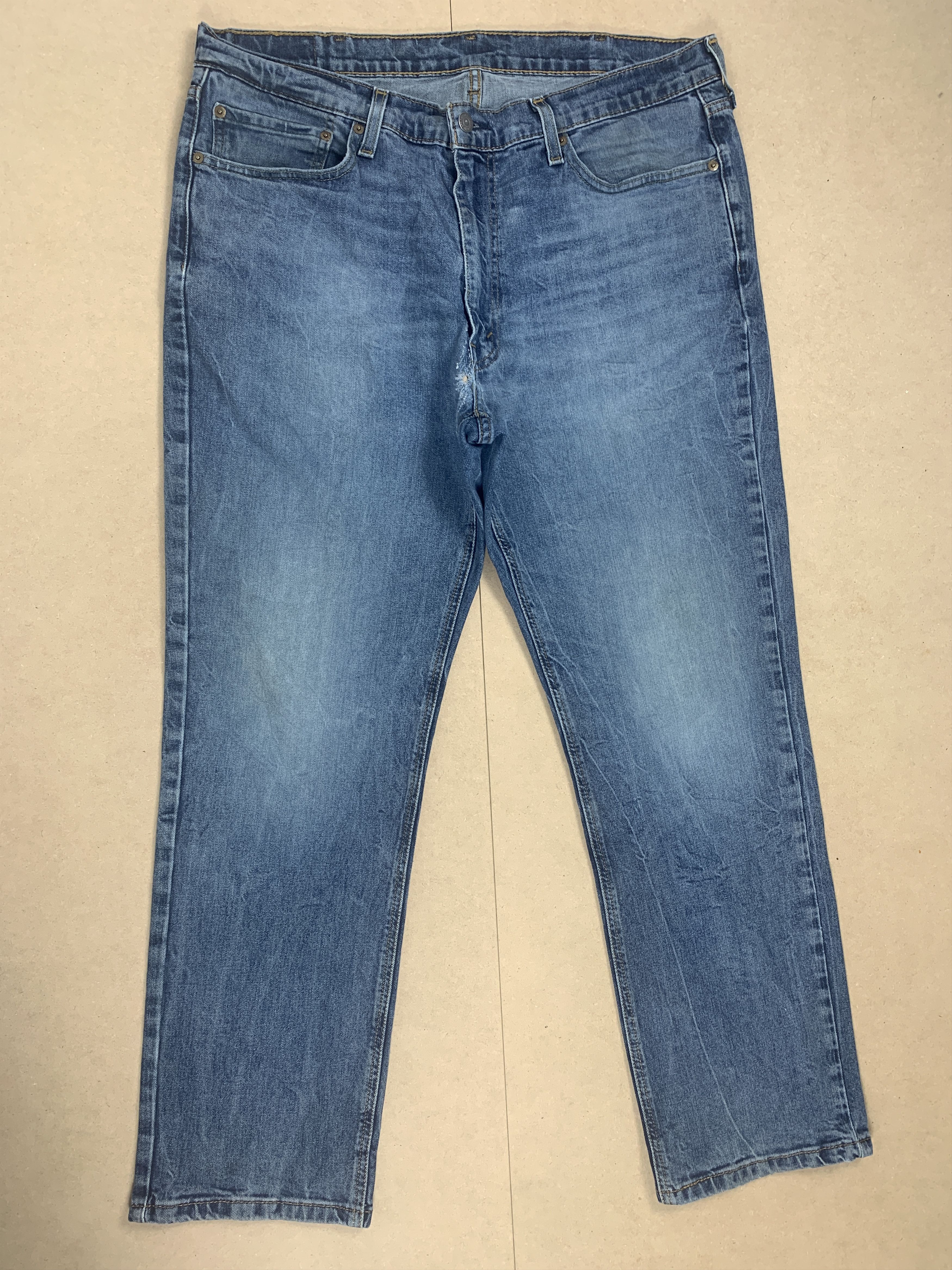 image of Levis 541 Straight Cut Faded Blue Jeans in Blue Denim, Men's (Size 38)