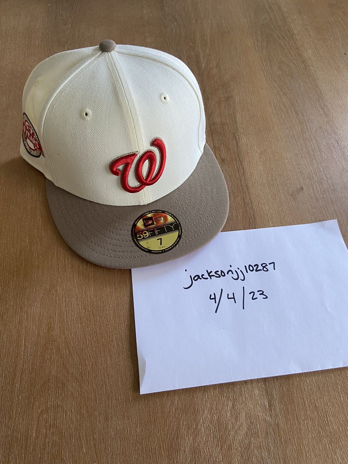 Washington Nationals MLB Muddy Scripts 59FIFTY Cap – LidsHatDrop