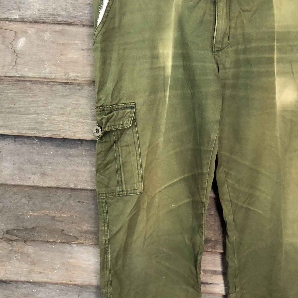 Faded Glory × Japanese Brand Japanese Brand faded Green multipocket Cargo Pants #3785 Size US 32 / EU 48 - 6 Thumbnail