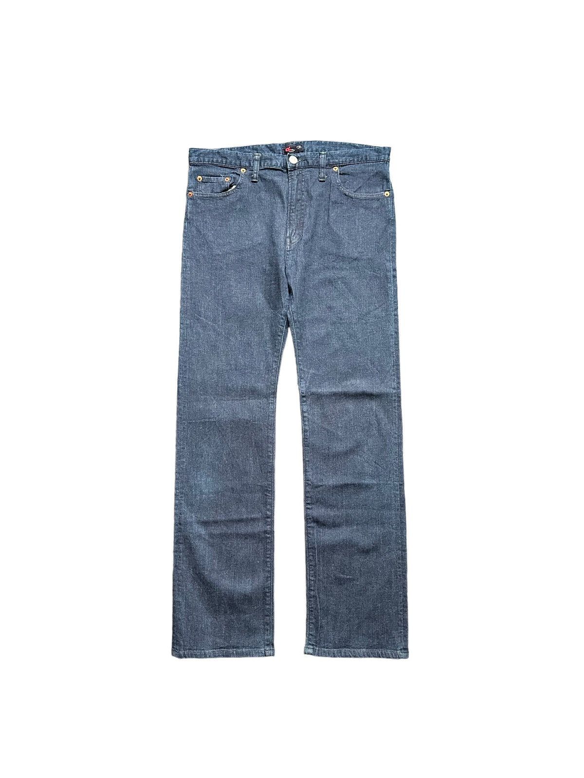 image of 00S Archive R By 45Rpm Studio Japan Indigo Dye Slim Jeans in Indigo Blue, Men's (Size 32)