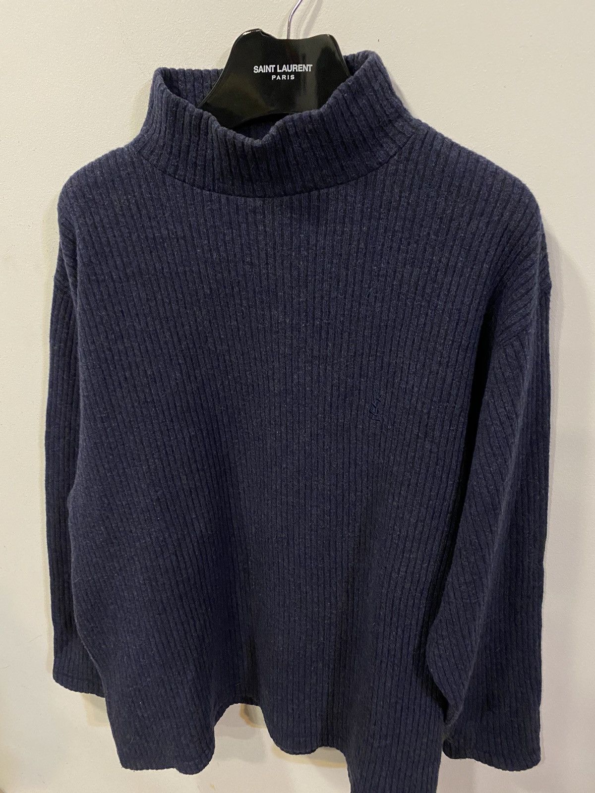 Yves Saint Laurent Wool YSL Sweater Turtleneck Vintage Yves Saint Laurent Size US L / EU 52-54 / 3 - 3 Thumbnail