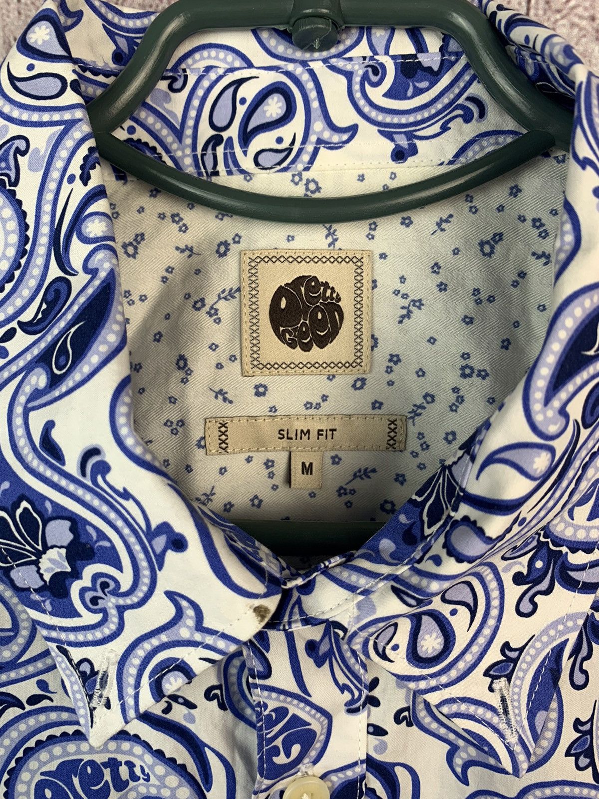 Pretty Green Pretty Green Mens Long Sleeve Paisley Shirt Size US M / EU 48-50 / 2 - 6 Thumbnail