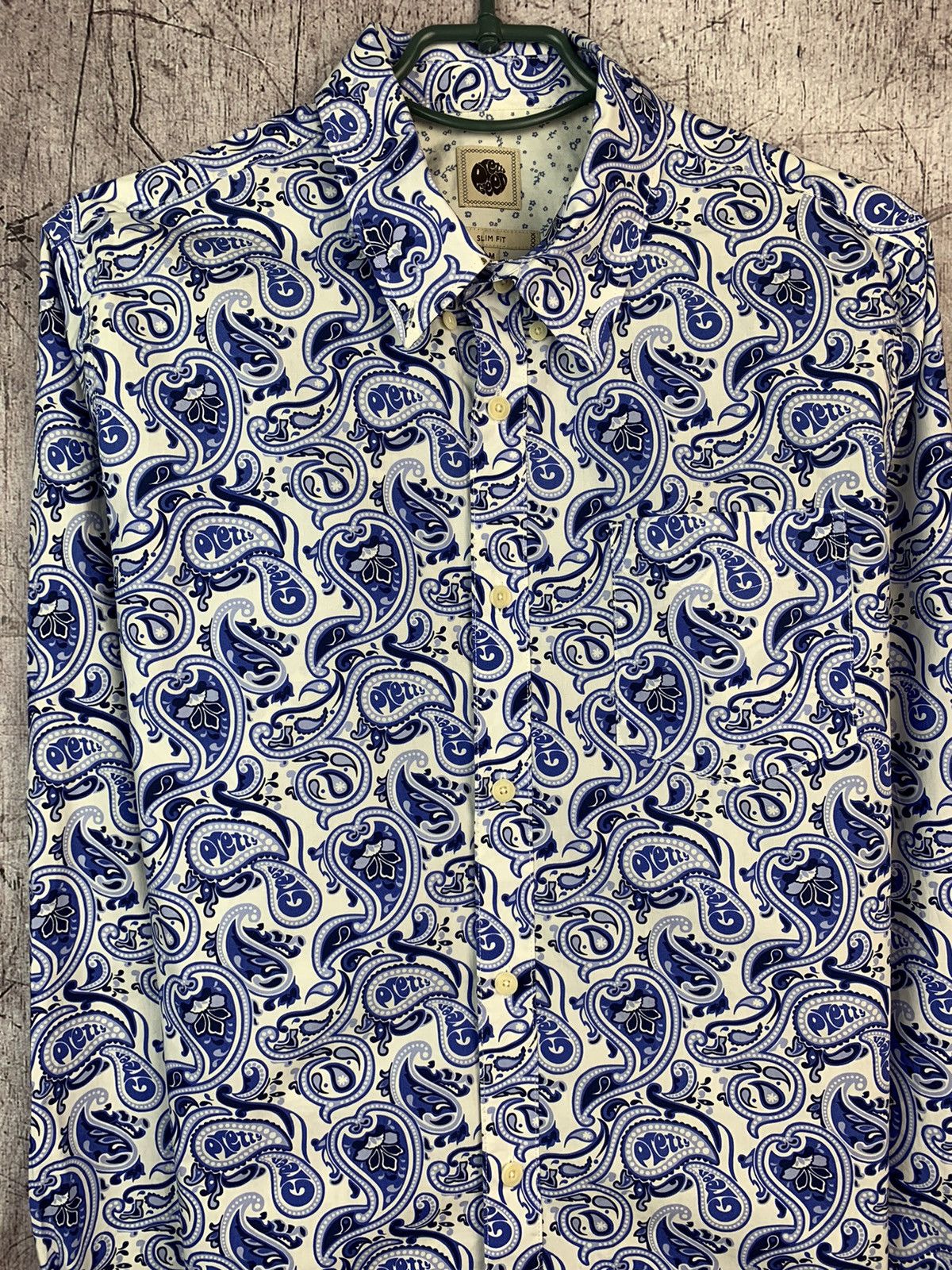 Pretty Green Pretty Green Mens Long Sleeve Paisley Shirt Size US M / EU 48-50 / 2 - 2 Thumbnail