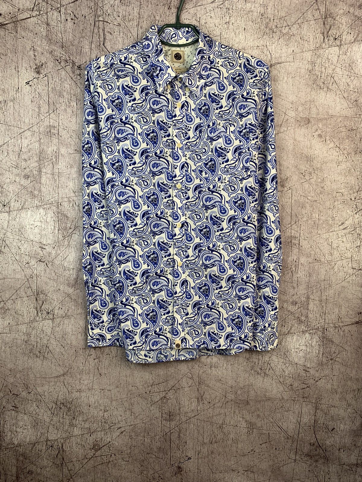Pretty Green Pretty Green Mens Long Sleeve Paisley Shirt Size US M / EU 48-50 / 2 - 1 Thumbnail