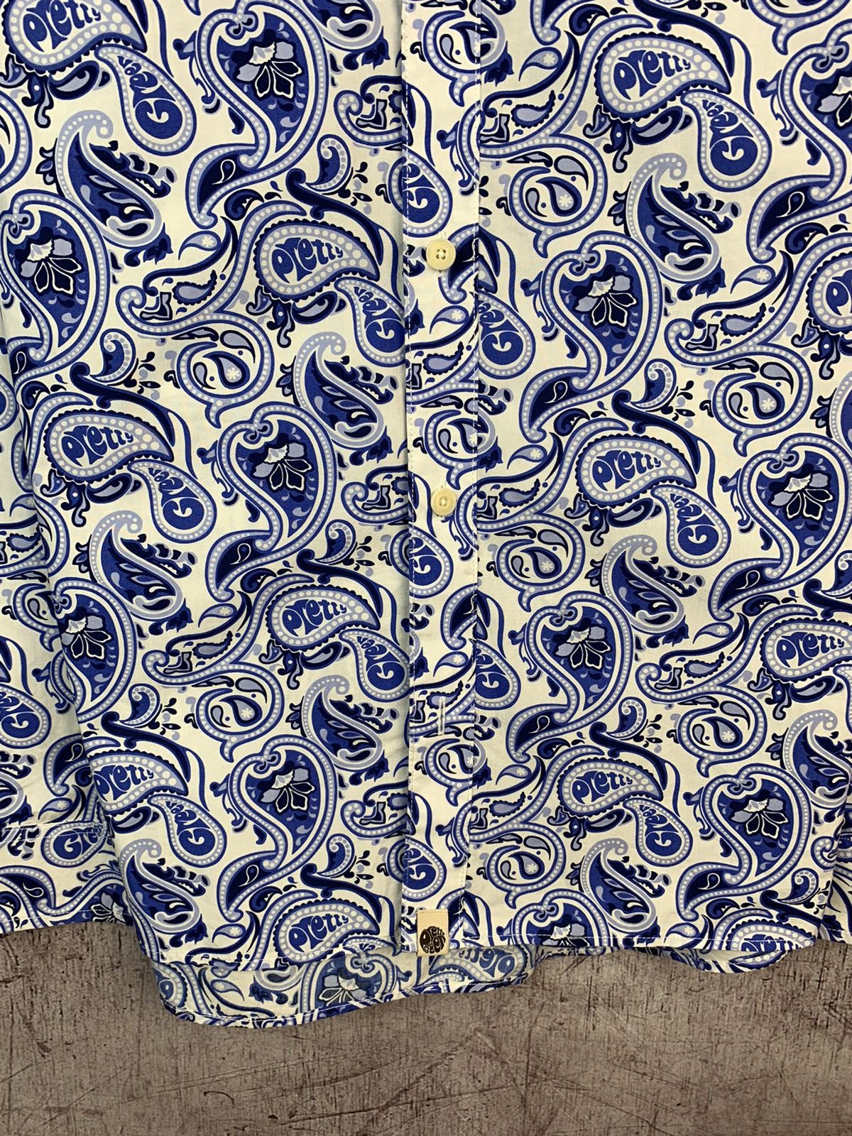 Pretty Green Pretty Green Mens Long Sleeve Paisley Shirt Size US M / EU 48-50 / 2 - 5 Thumbnail