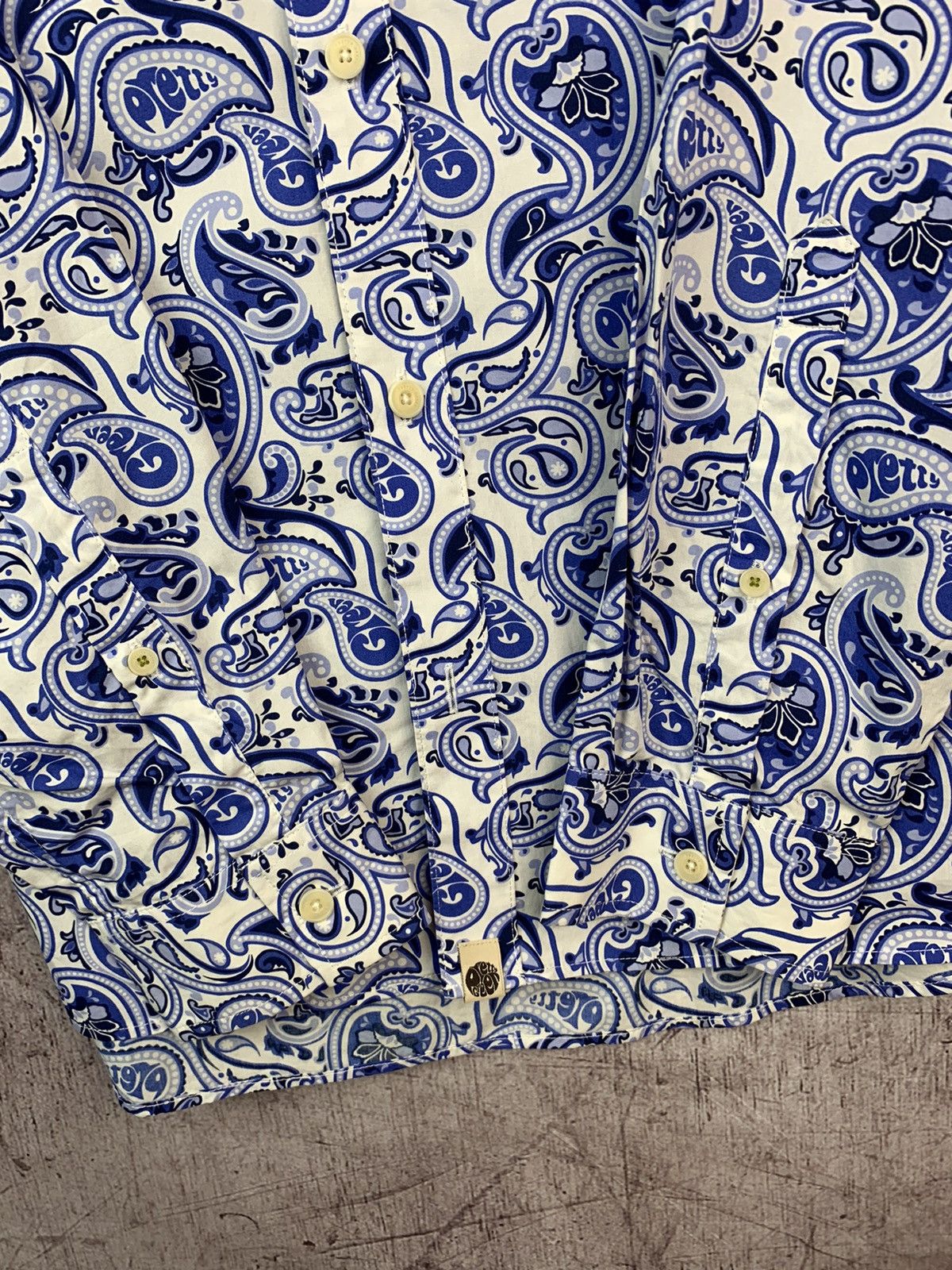 Pretty Green Pretty Green Mens Long Sleeve Paisley Shirt Size US M / EU 48-50 / 2 - 3 Thumbnail