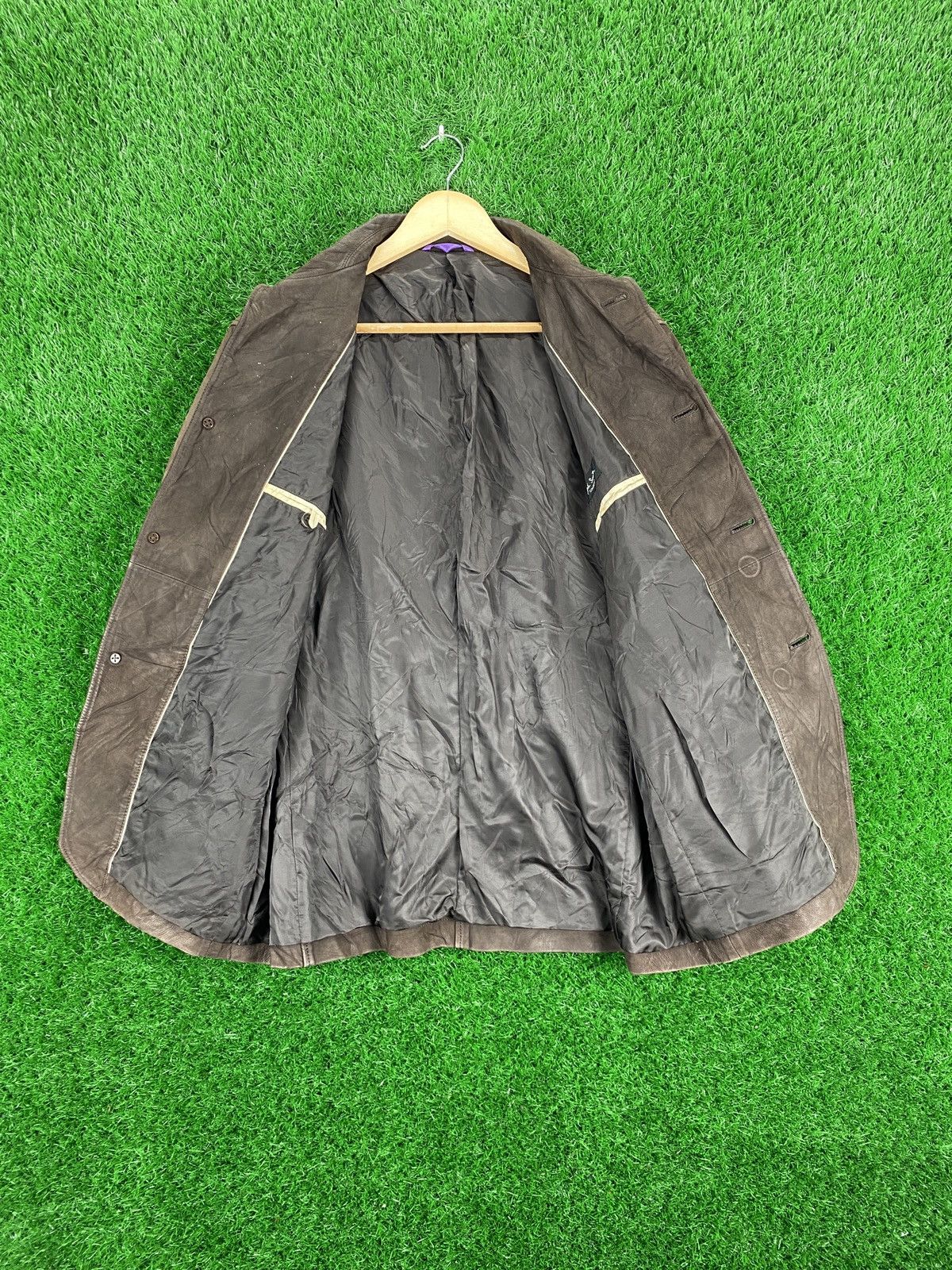 Paul Smith × Vintage Vintage Paul Smith Pu Leather Sun Faded Jacket Size US M / EU 48-50 / 2 - 4 Thumbnail