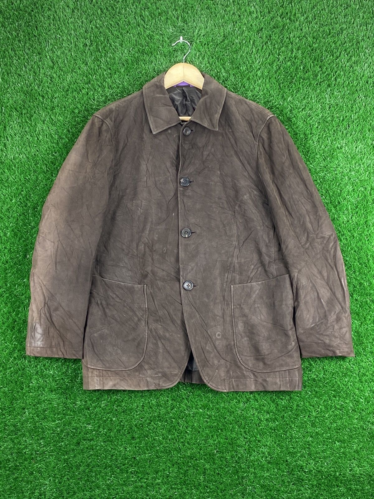 Paul Smith × Vintage Vintage Paul Smith Pu Leather Sun Faded Jacket Size US M / EU 48-50 / 2 - 1 Thumbnail