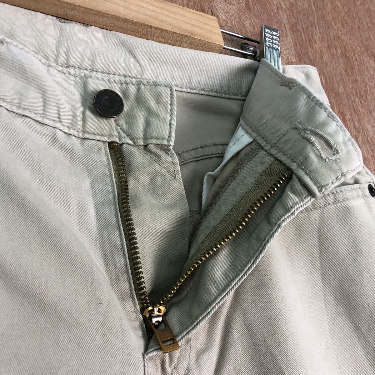 Levi's DLL Levis Strauss Cream distressed denim Pants #c196 Size US 30 / EU 46 - 5 Thumbnail