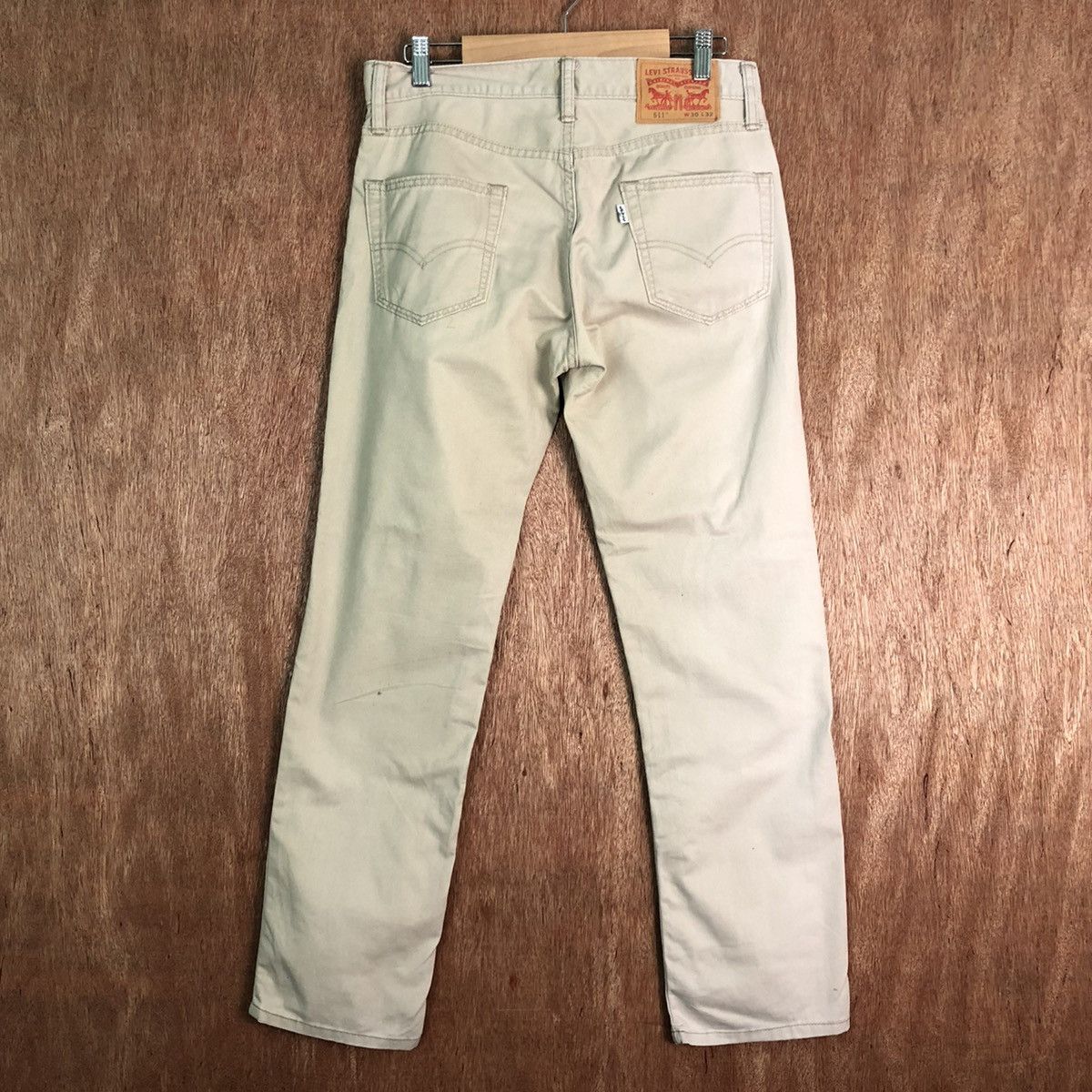 Levi's DLL Levis Strauss Cream distressed denim Pants #c196 Size US 30 / EU 46 - 6 Thumbnail