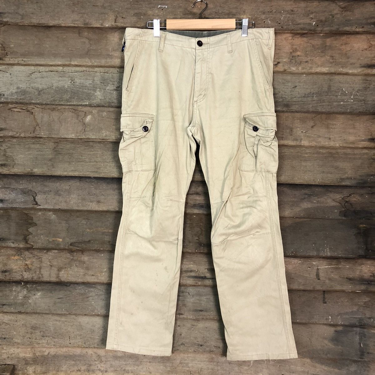 image of Vintage Japan Brown Mutltipocket Cargo Pants C696, Men's (Size 33)