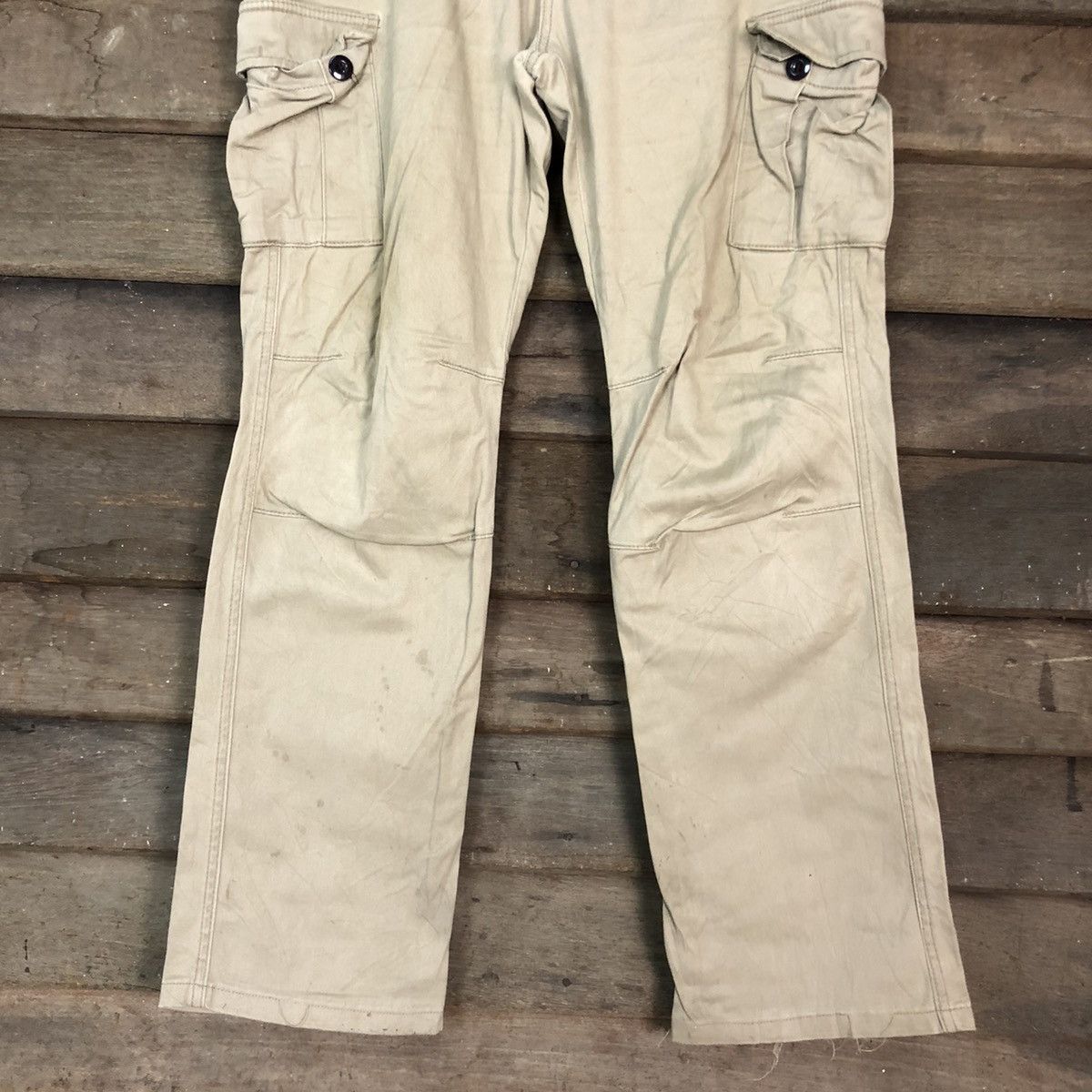 Japanese Brand DLL Japan Brown Mutltipocket Cargo Pants #c696 Size US 32 / EU 48 - 3 Thumbnail