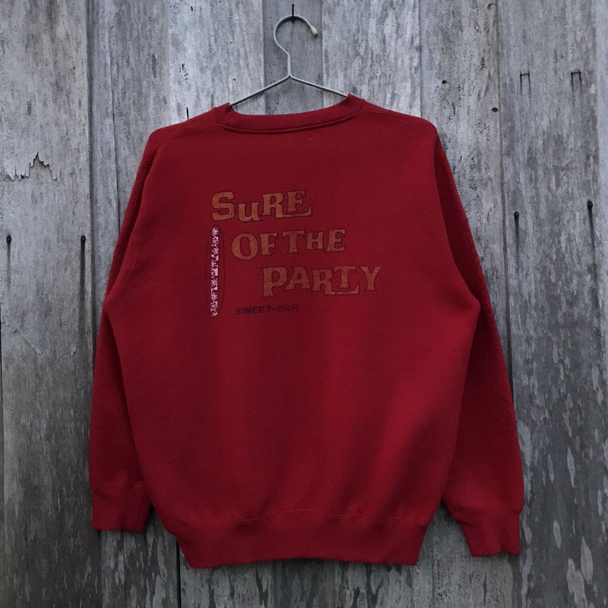 Vintage Vintage SWEET-ORR Surf Of The Party Spell Out Sweatshirt Size US M / EU 48-50 / 2 - 1 Thumbnail