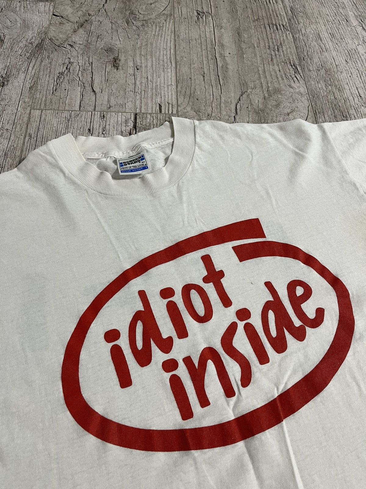 Vintage Vintage Idiot Inside 1-1=1 1980 year🔥 travis ed hardy style Size US M / EU 48-50 / 2 - 2 Thumbnail