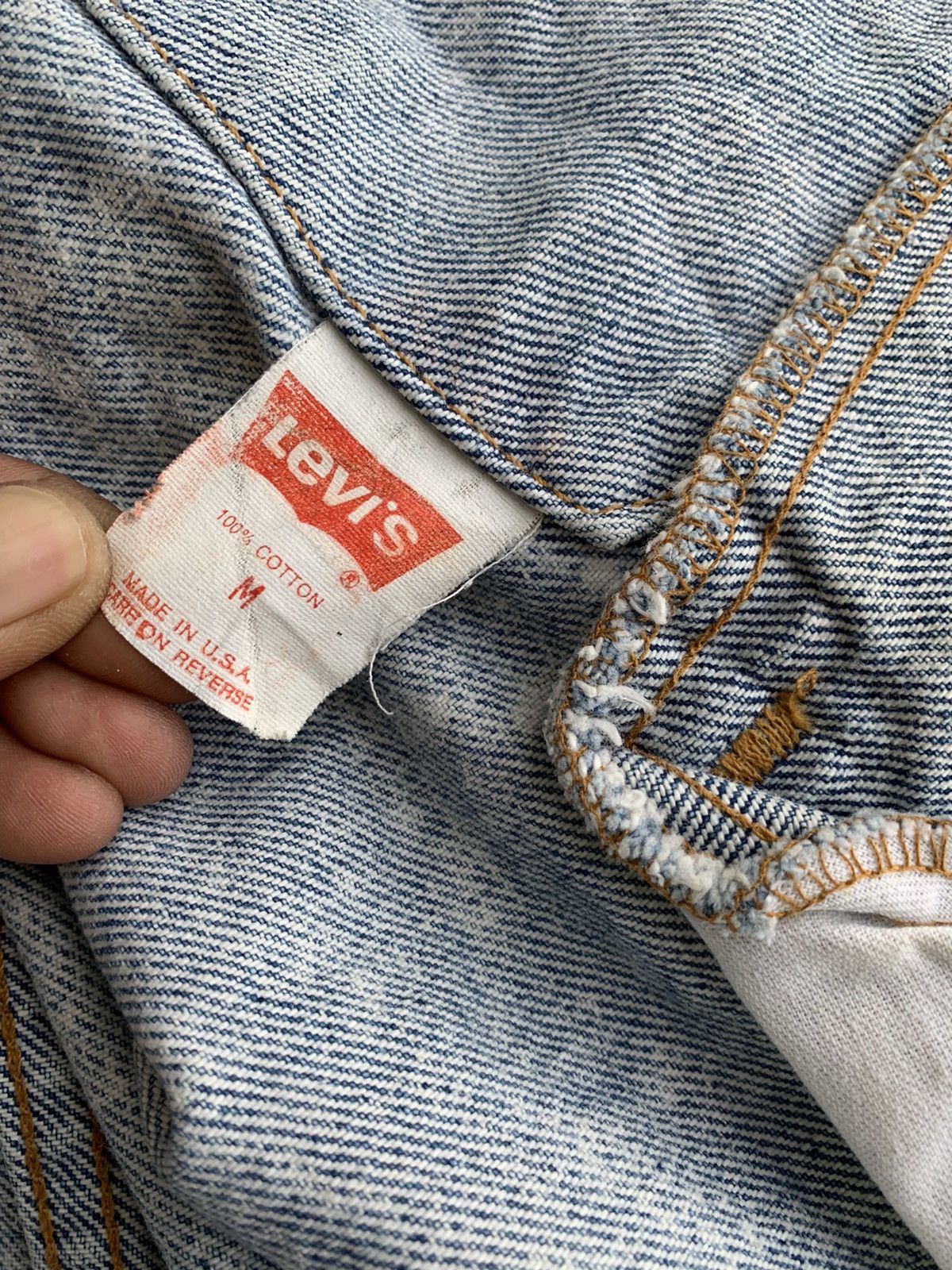Levi's × Levi's Vintage Clothing × Vintage Vintage Levis USA Blue Acid Stone Wash Trucker Denim Jacket Size US M / EU 48-50 / 2 - 17 Thumbnail
