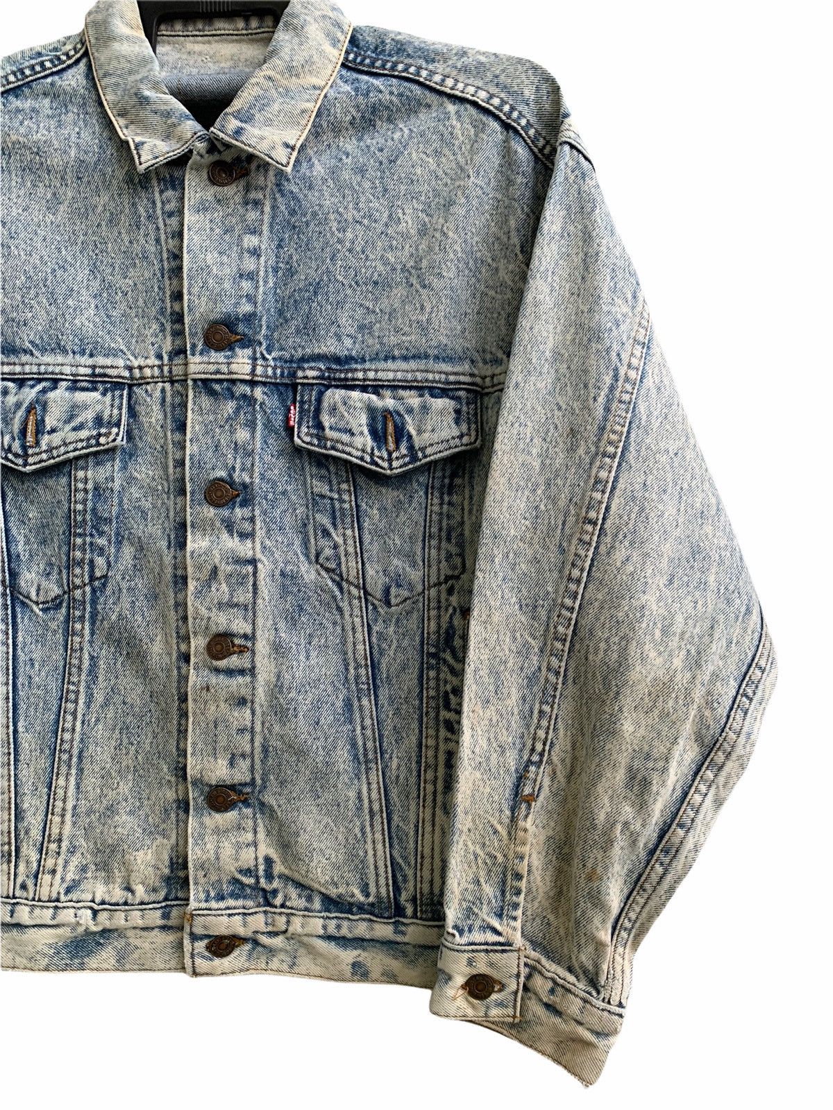 Levi's × Levi's Vintage Clothing × Vintage Vintage Levis USA Blue Acid Stone Wash Trucker Denim Jacket Size US M / EU 48-50 / 2 - 5 Thumbnail